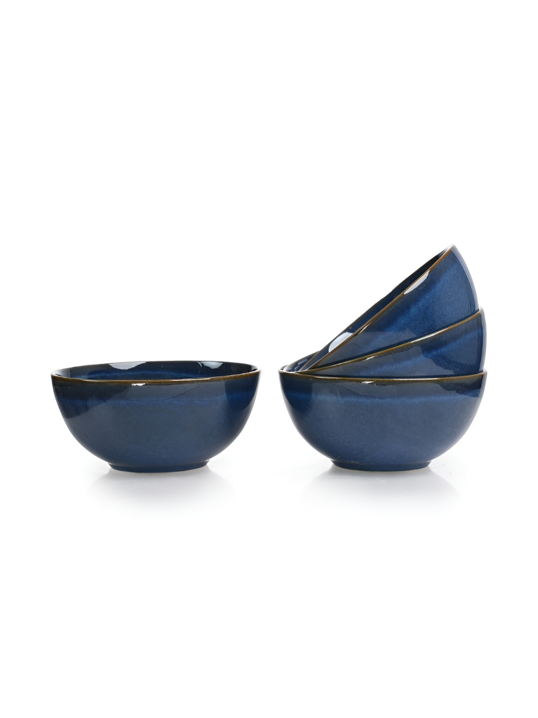 

Mesa Blue & Brown 4 Pieces Stoneware Glossy Serving Bowls