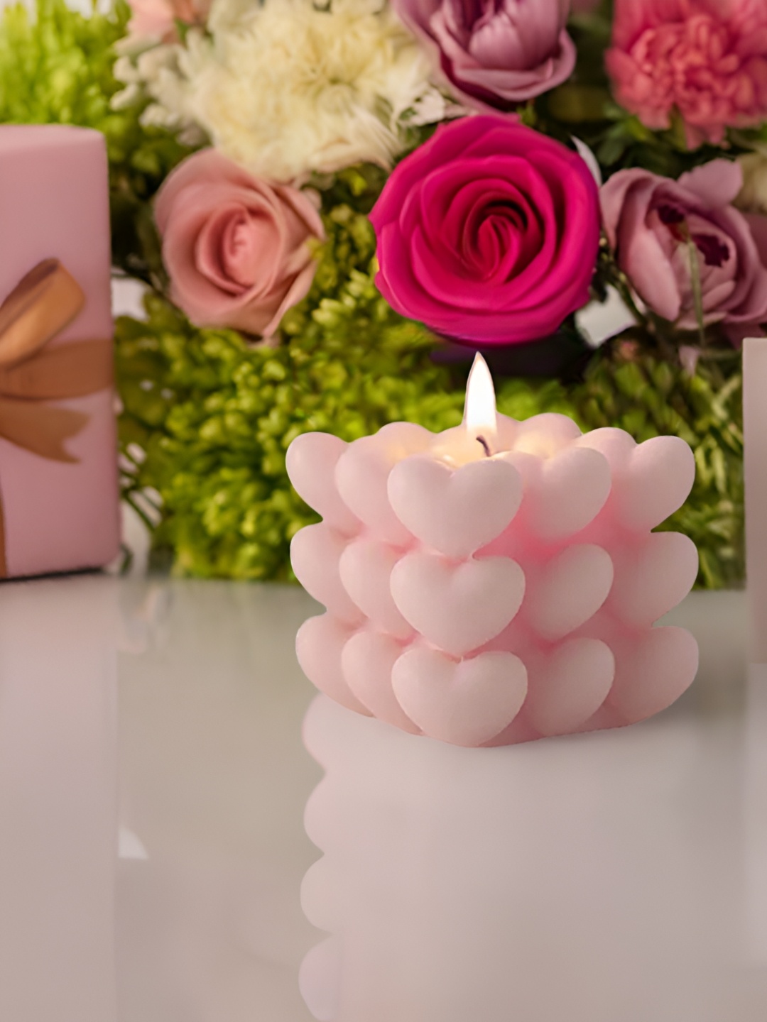 

Special You Pink Scented Square Heart Candle