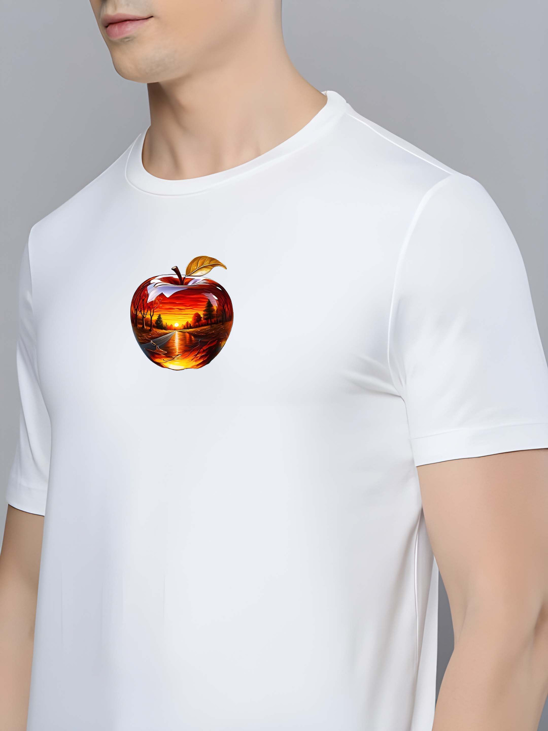 

BOWLIFESTYLE Men Pure Cotton T-shirt, White