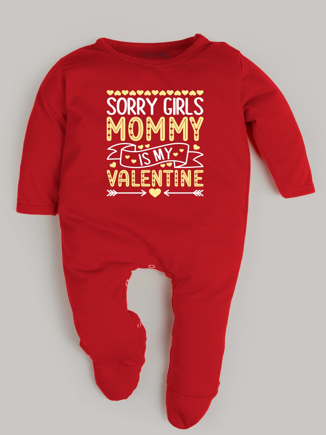 

FFLIRTYGO Infants Printed Cotton Sleepsuit, Red