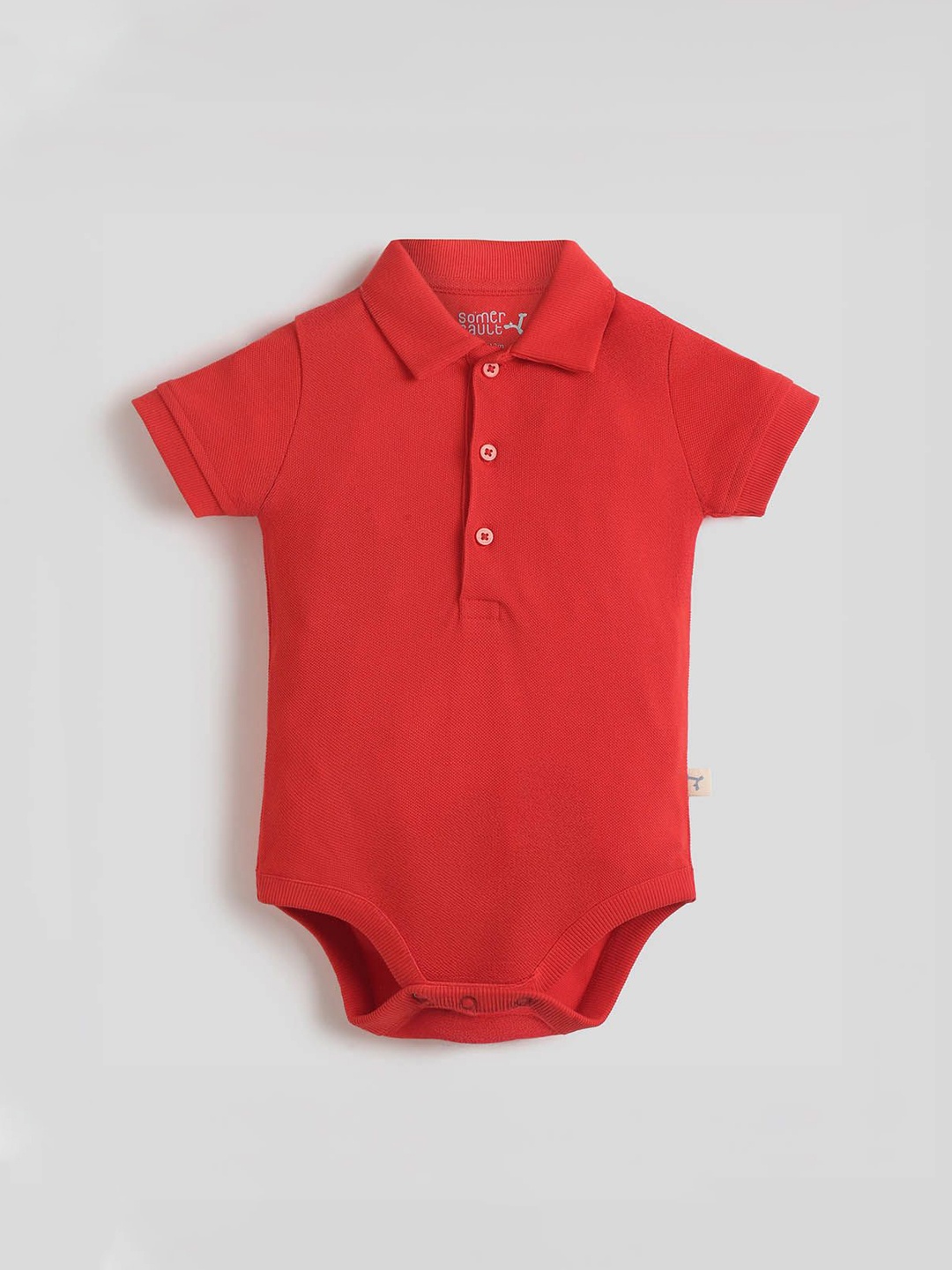 

Flowline Boys Pure Cotton Bodysuit, Red