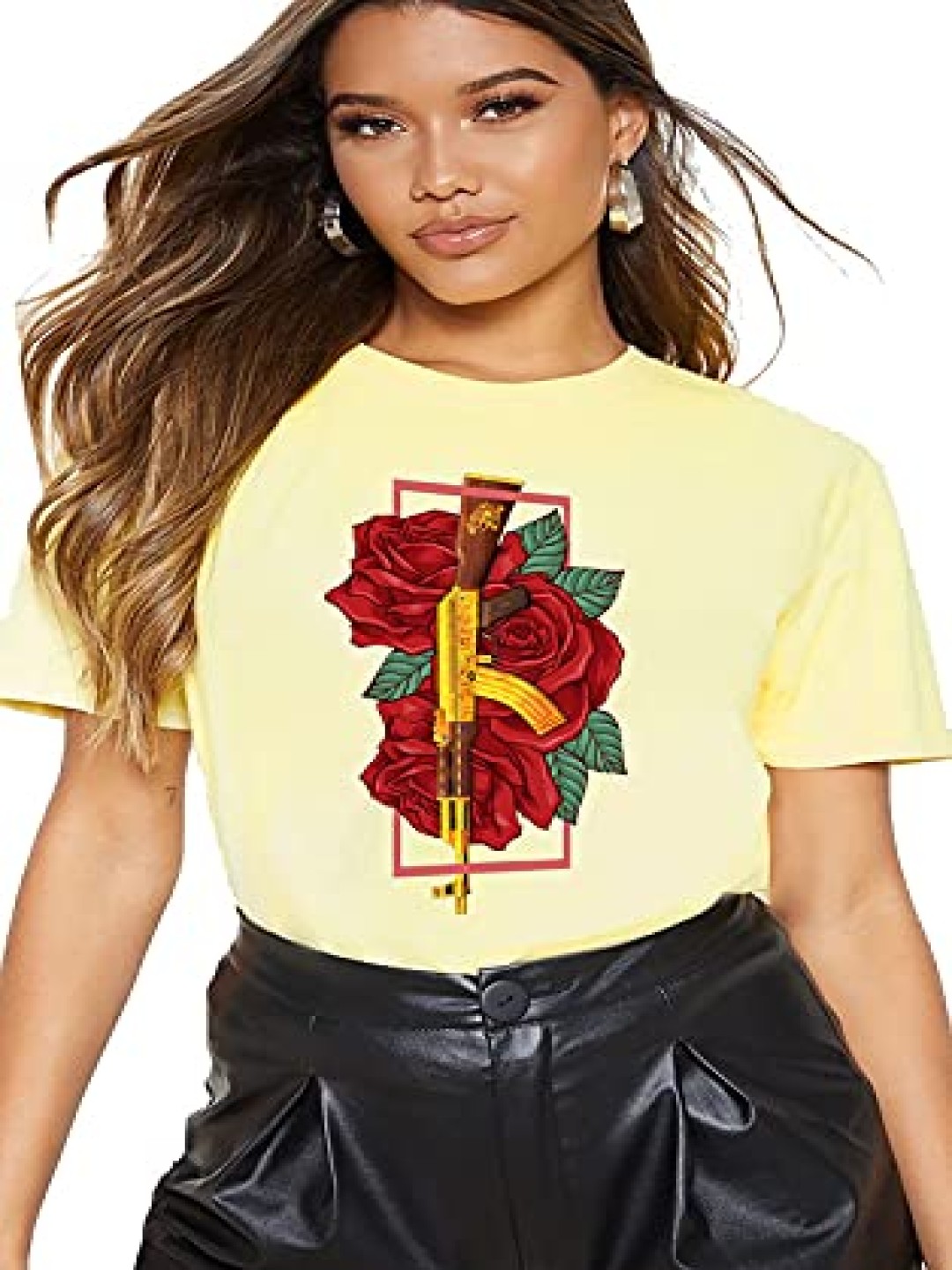 

VLAM Women Printed T-shirt, Yellow