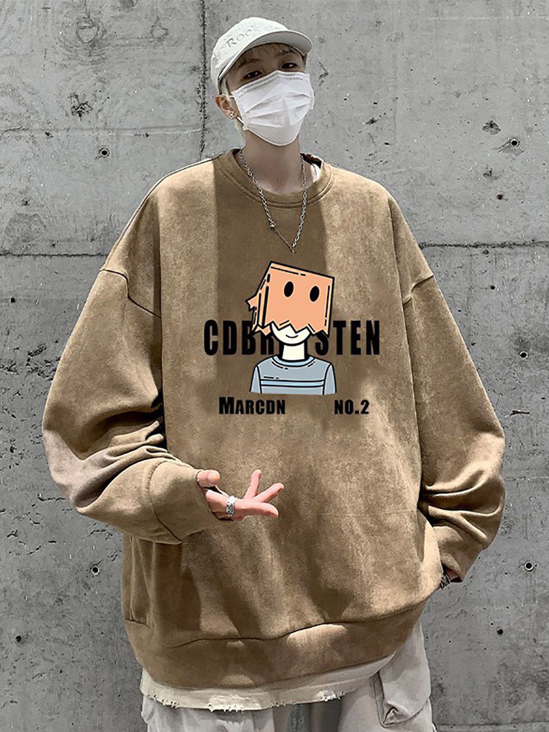 

StyleCast x Revolte Men Pullover Sweatshirt, Khaki