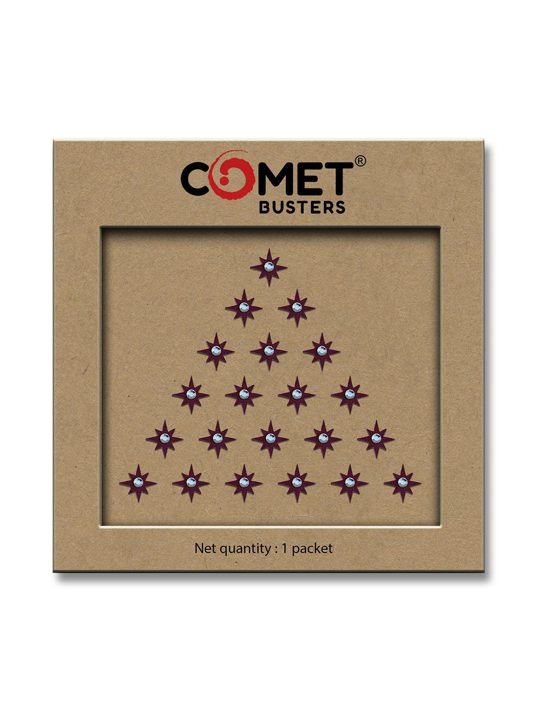 

Comet Busters Beautiful Traditional Designer Bindis - Maroon