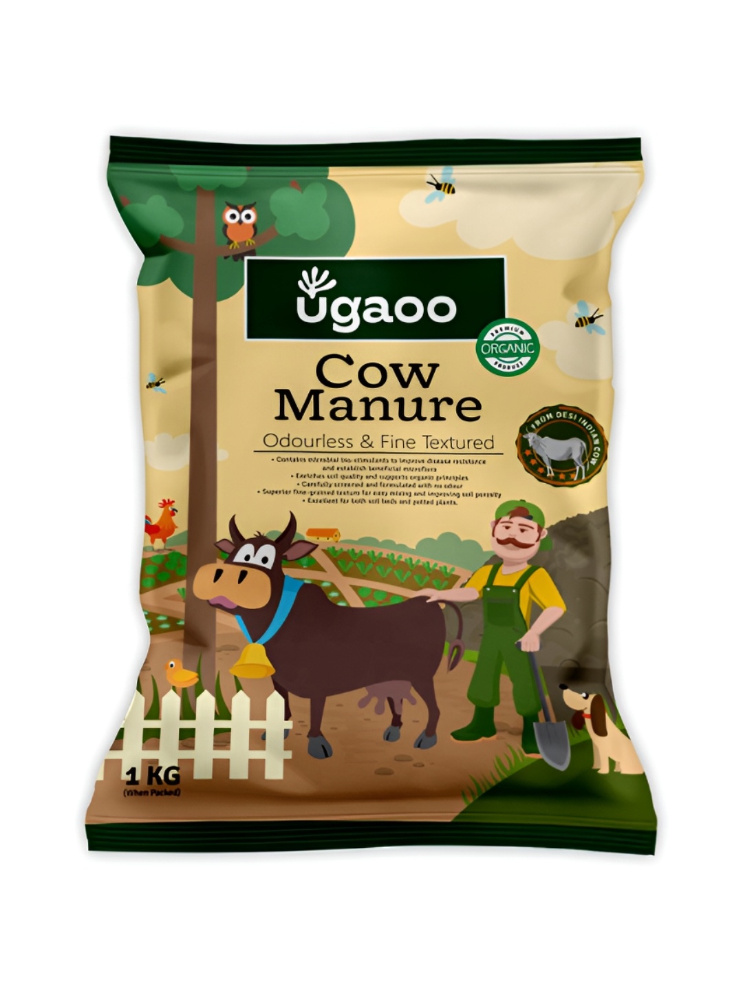 

UGAOO Brown Cow Manure - 1 Kg