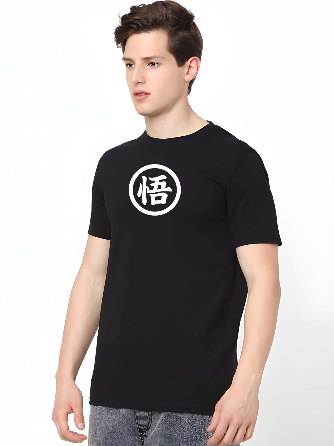 

Krimmple Men Pure Cotton T-shirt, Black