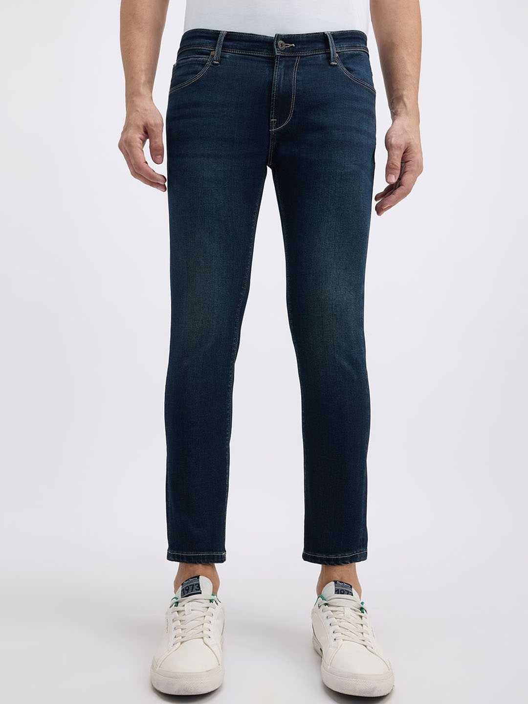 

Pepe Jeans Men Oliver Skinny Fit Light Fade Stretchable Jeans, Blue
