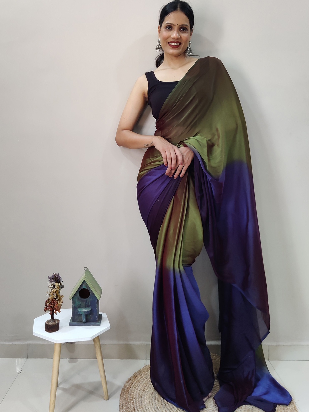 

Bansari textiles Colourblocked Kota Saree, Green