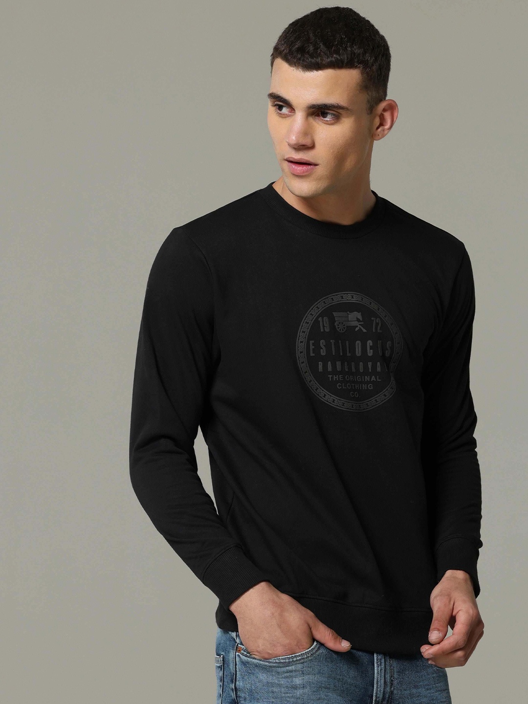 

Estilocus Men Sweatshirt, Black