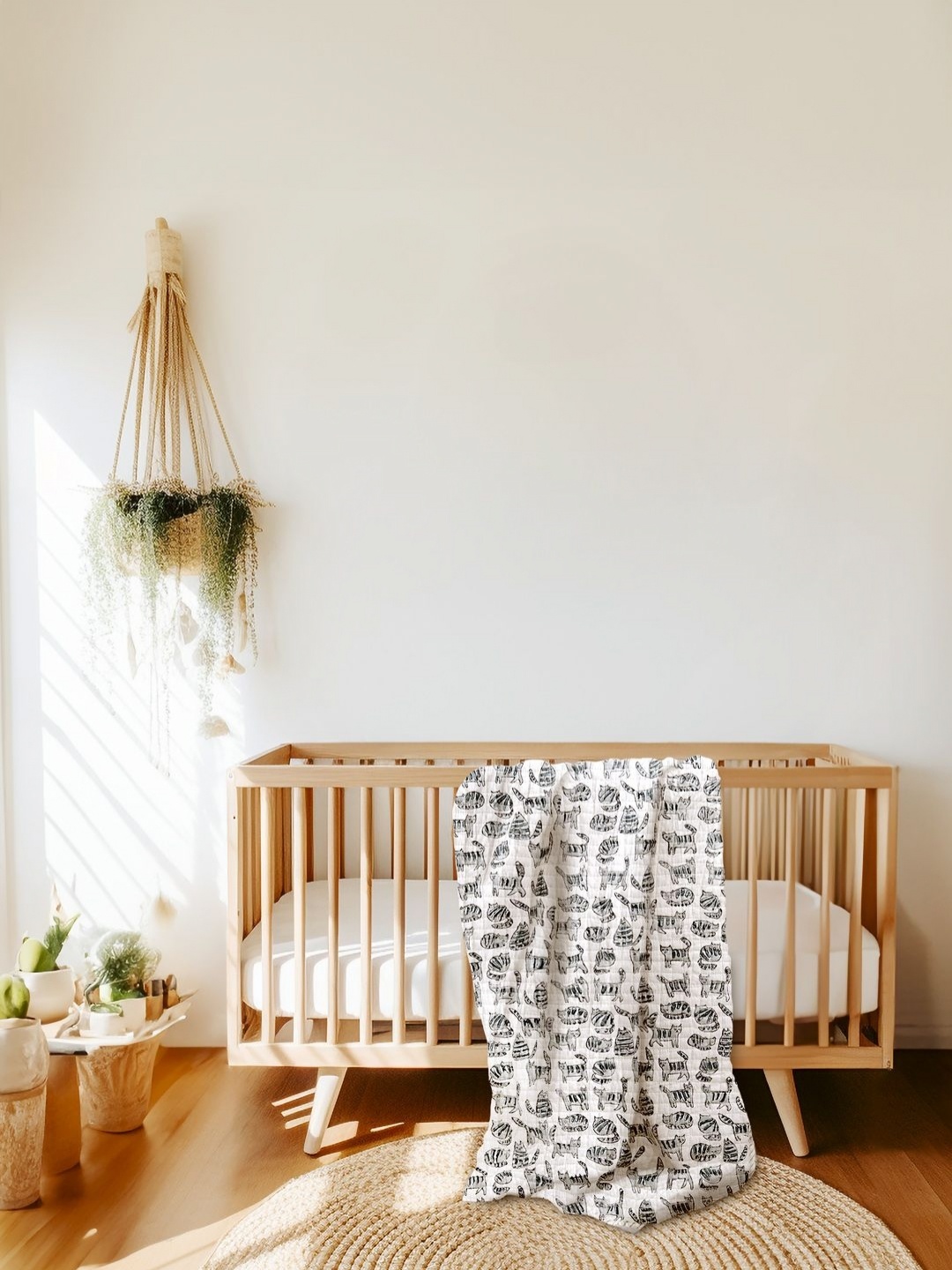 

Biglilpeople Kids White & Grey Mild Winter Cotton 400 GSM Double Bed Blanket