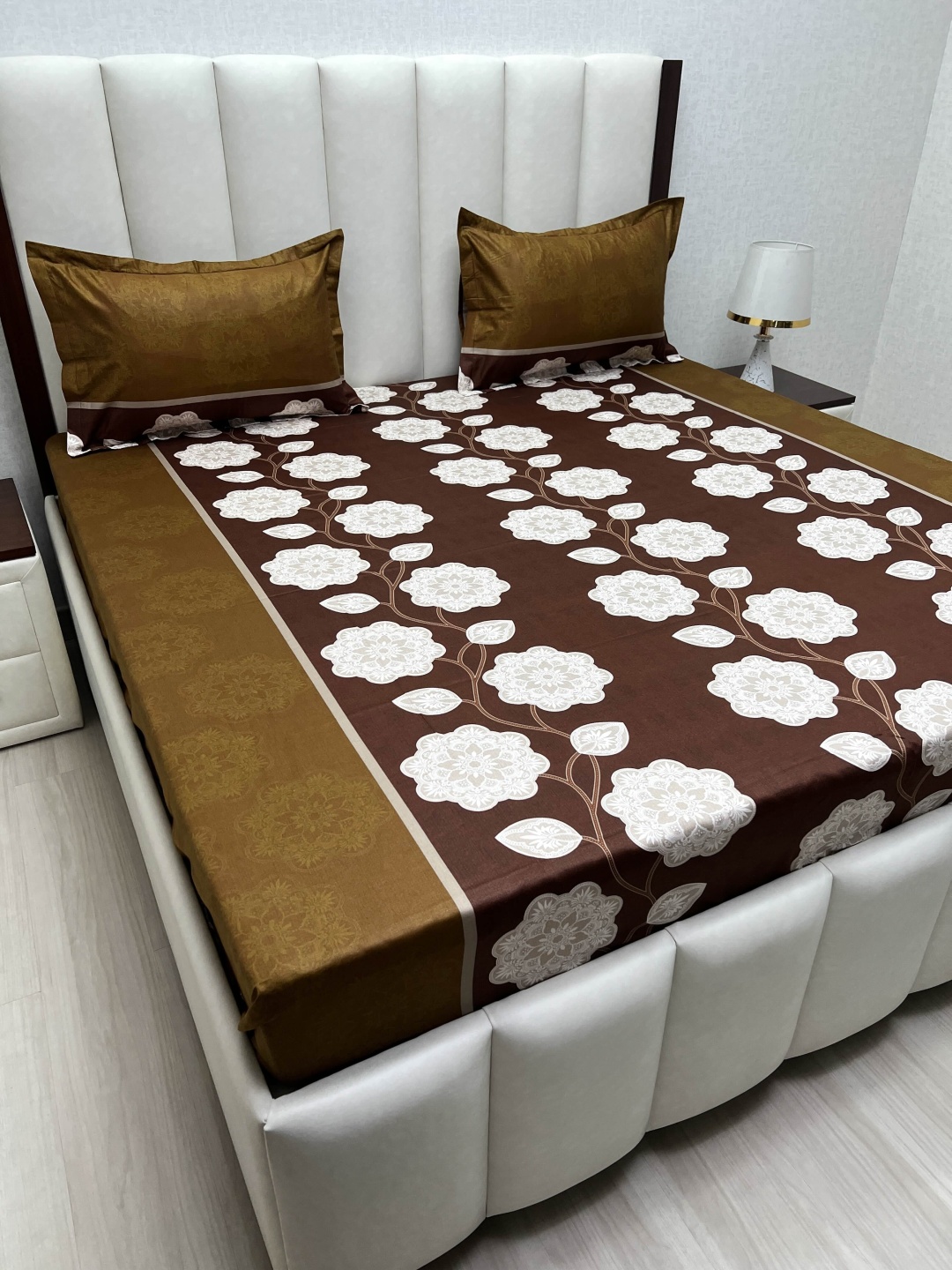 

Pure Decor Passion Fur Brown Printed Pure Cotton 220TC Queen Bedsheet Sets 2.28m x 2.54m