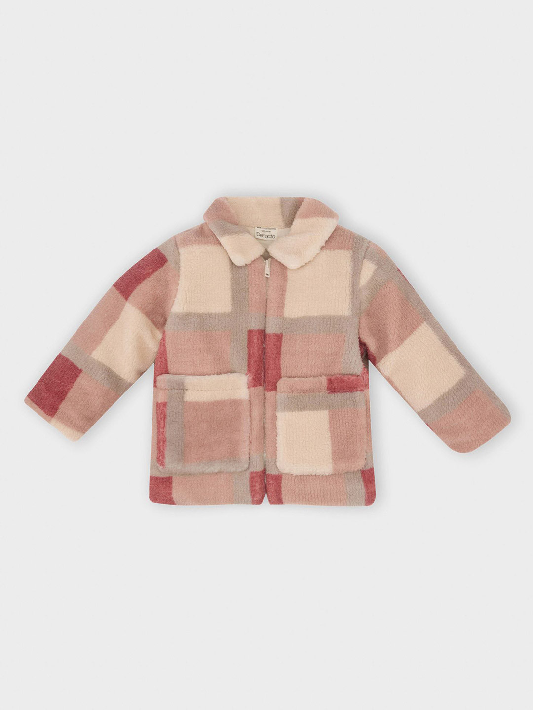 

DeFacto Girls Checked Cardigan, Brown