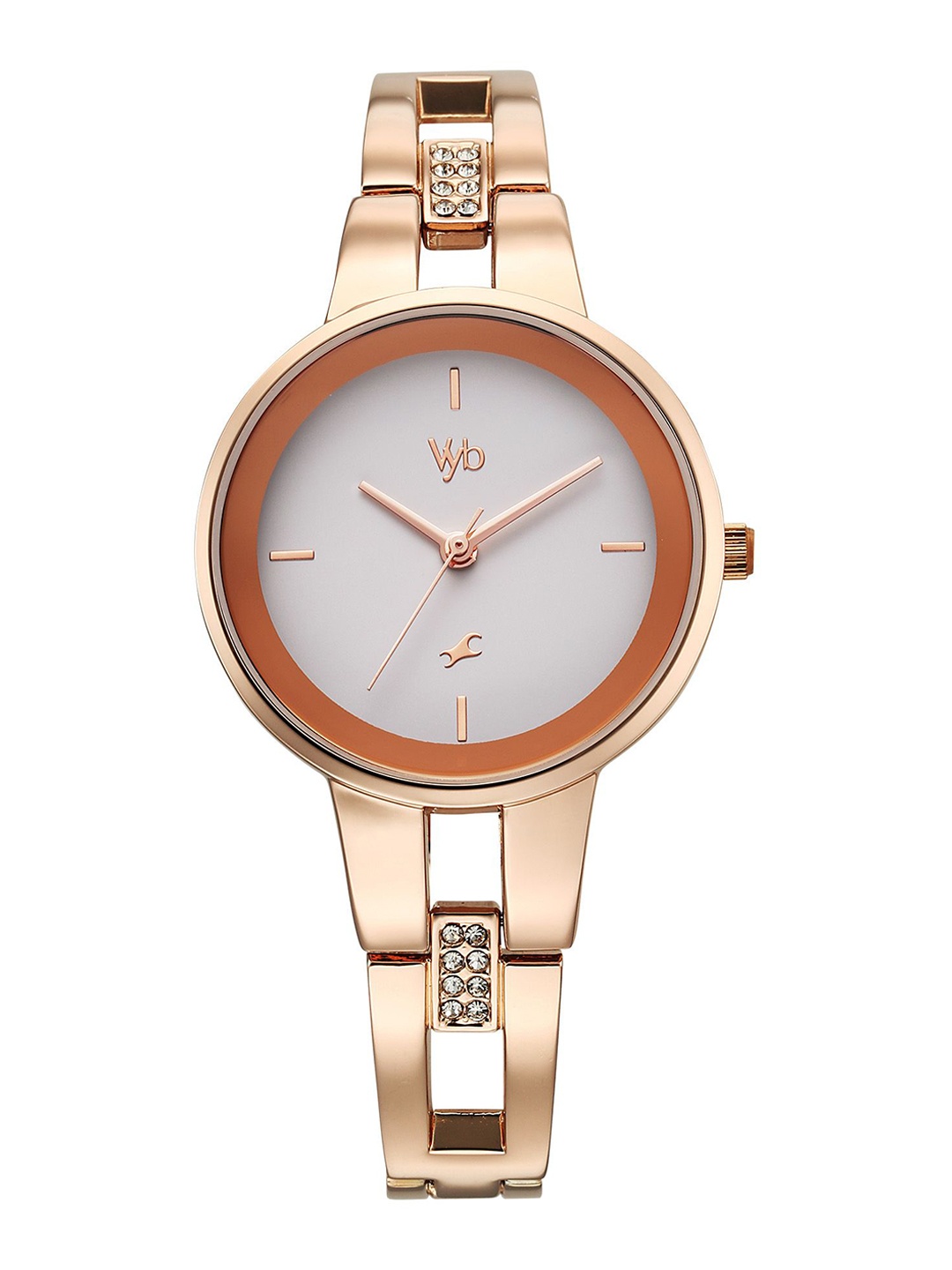 

Fastrack Vyb Halo Women Quartz Analogue Watch FV60071WM01, White