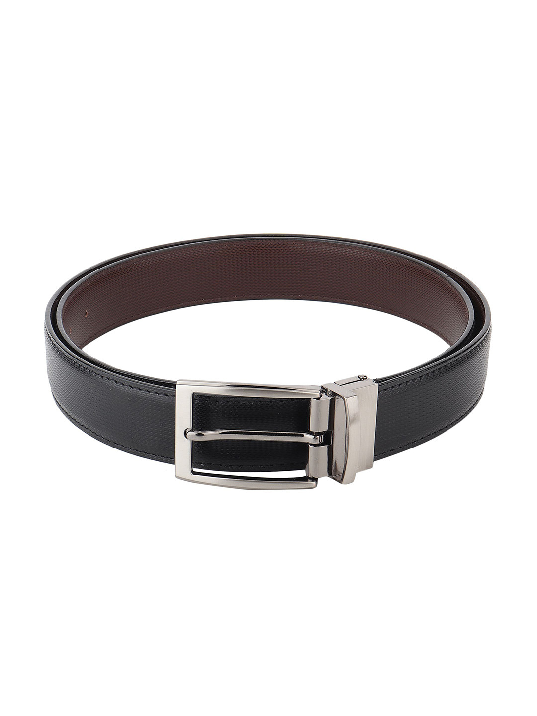 

Provogue Men Textured Reversible Formal Belt, Black