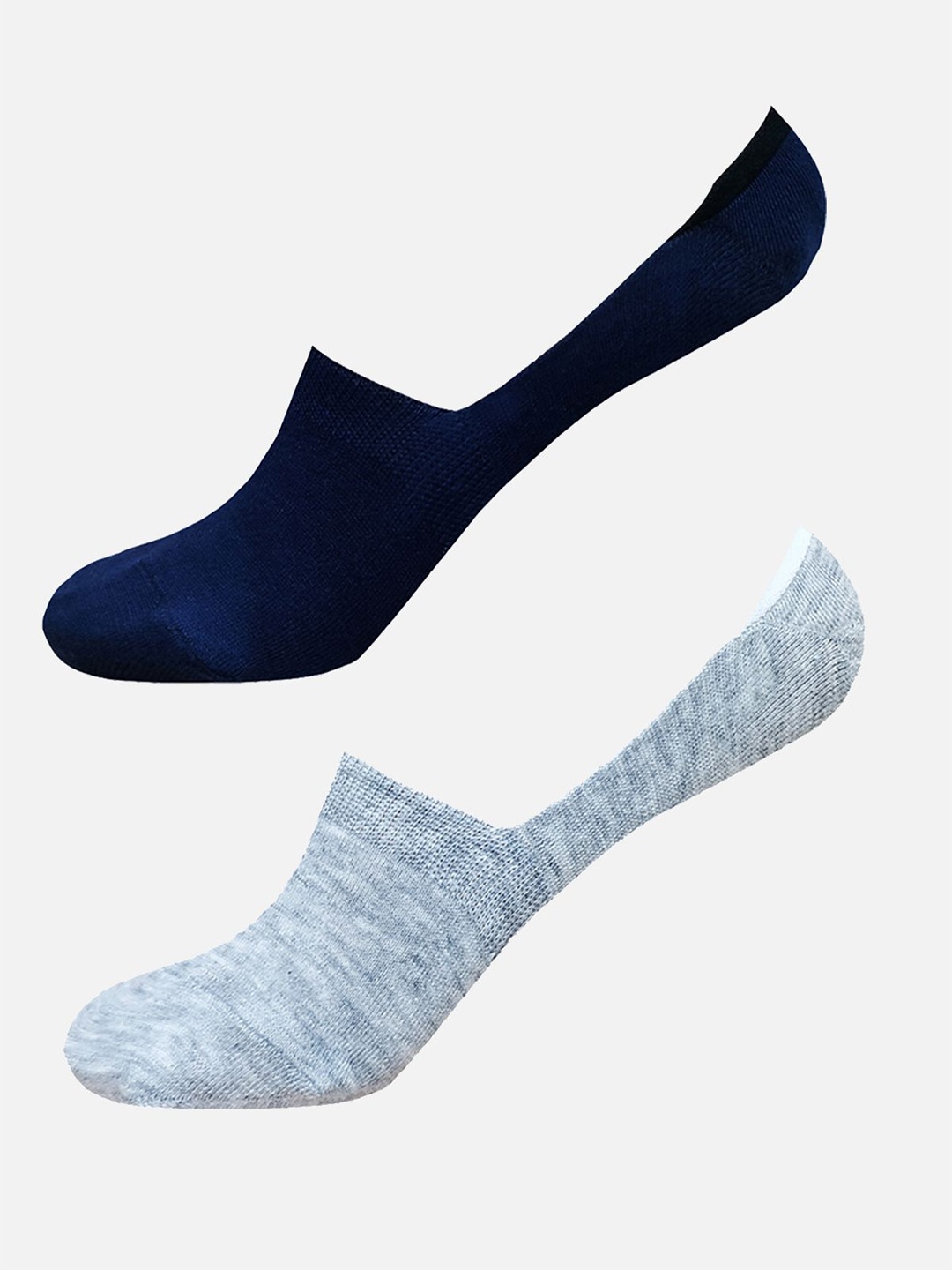 

StyFun Men Pack Of 2 Anti-Slip Cotton Shoe Liners Socks, Grey