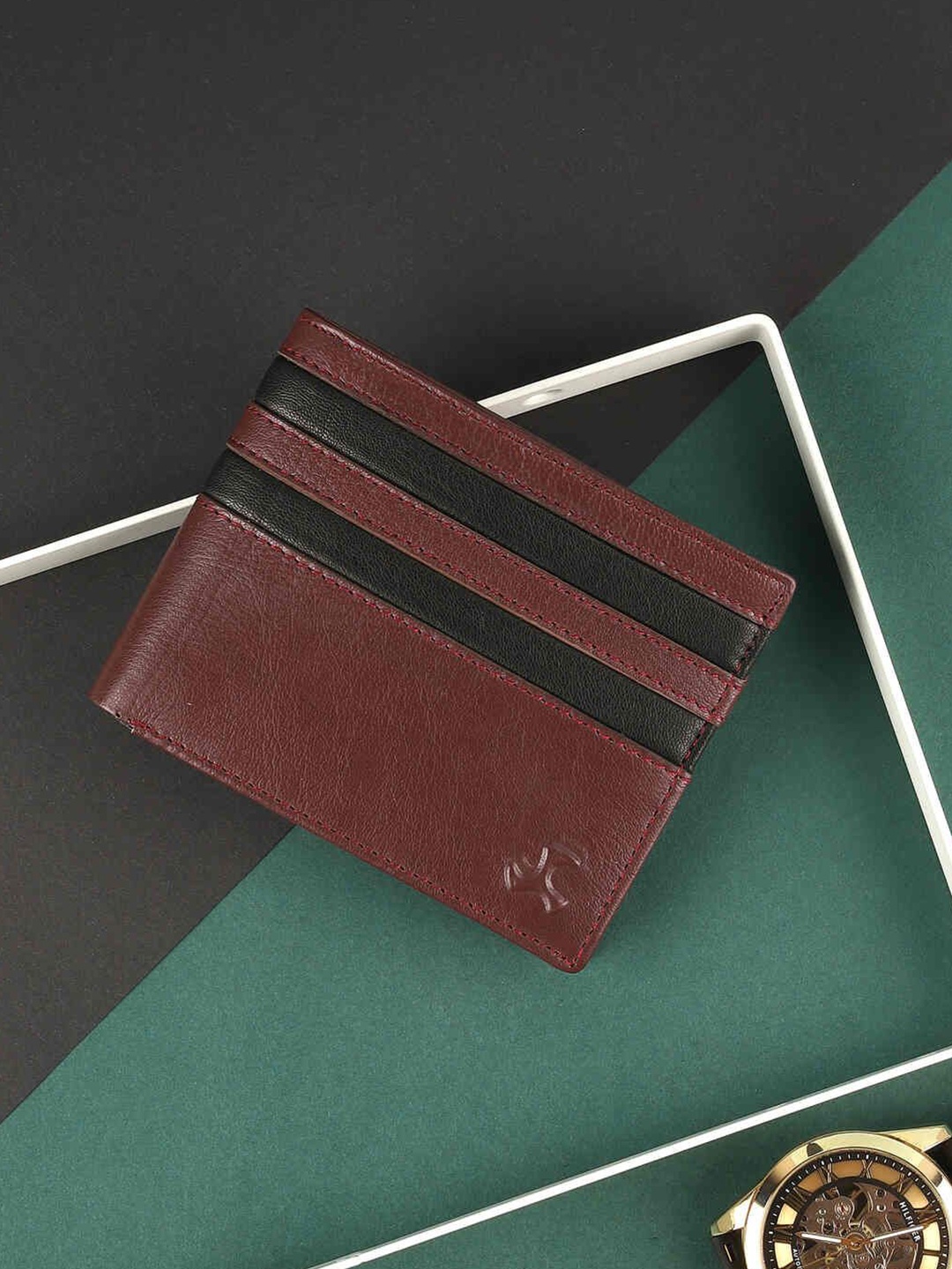 

Mochi Men Leather Card Holder, Maroon