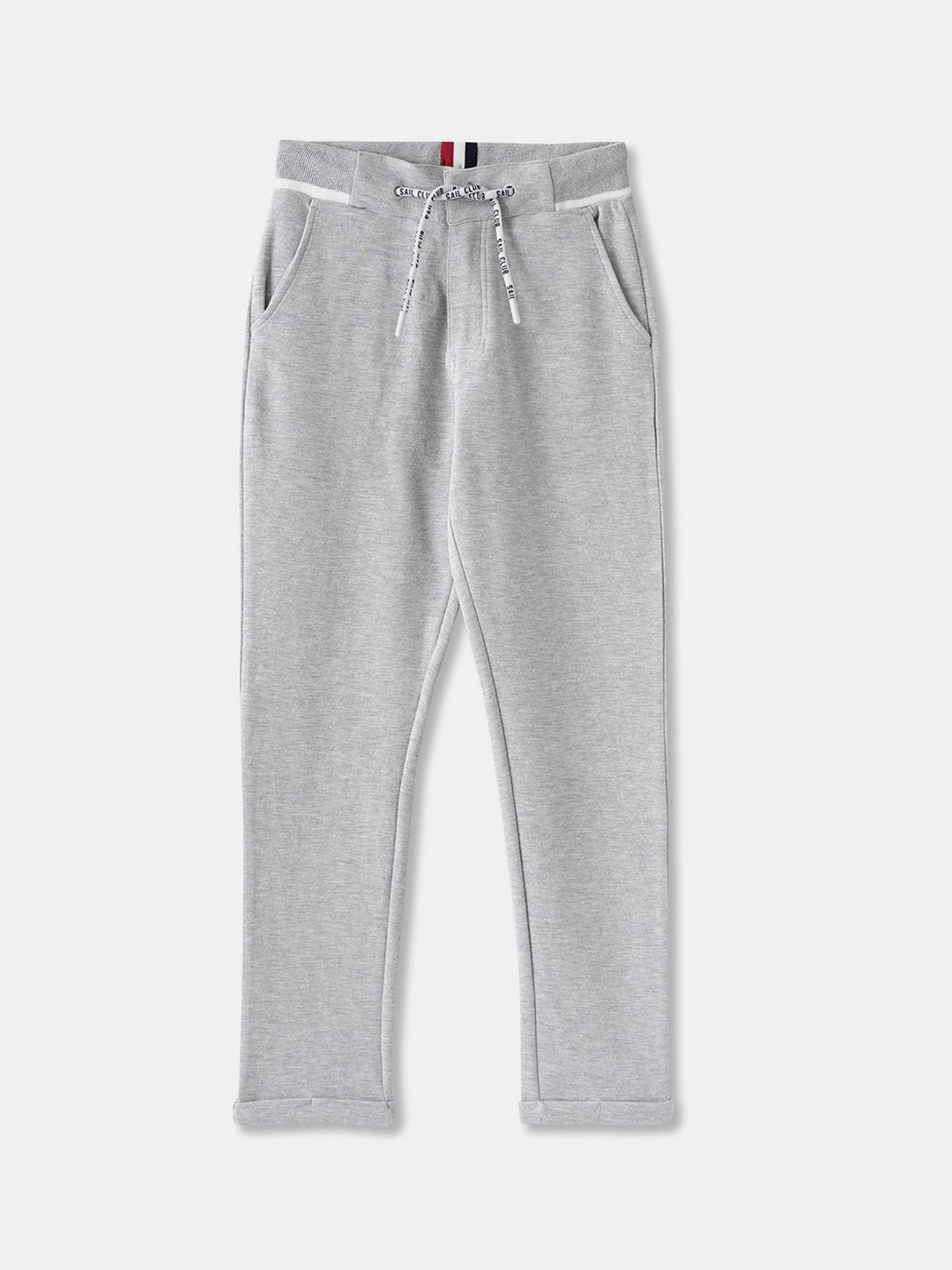 

R&B Boys Mid Rise Regular Fit Track Pants, Grey