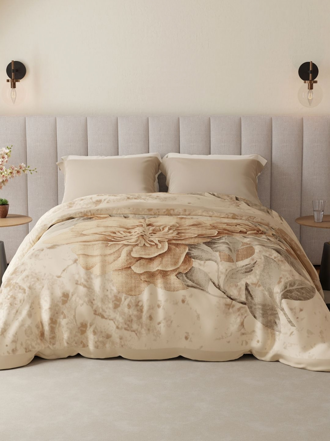 

Boutique Living India Beige & Brown Floral Printed Double Bed Blanket