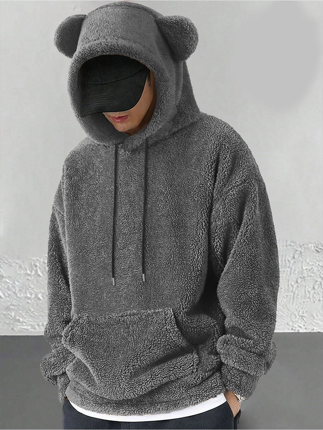 

StyleCast x Revolte Men Hooded Sweatshirt, Grey