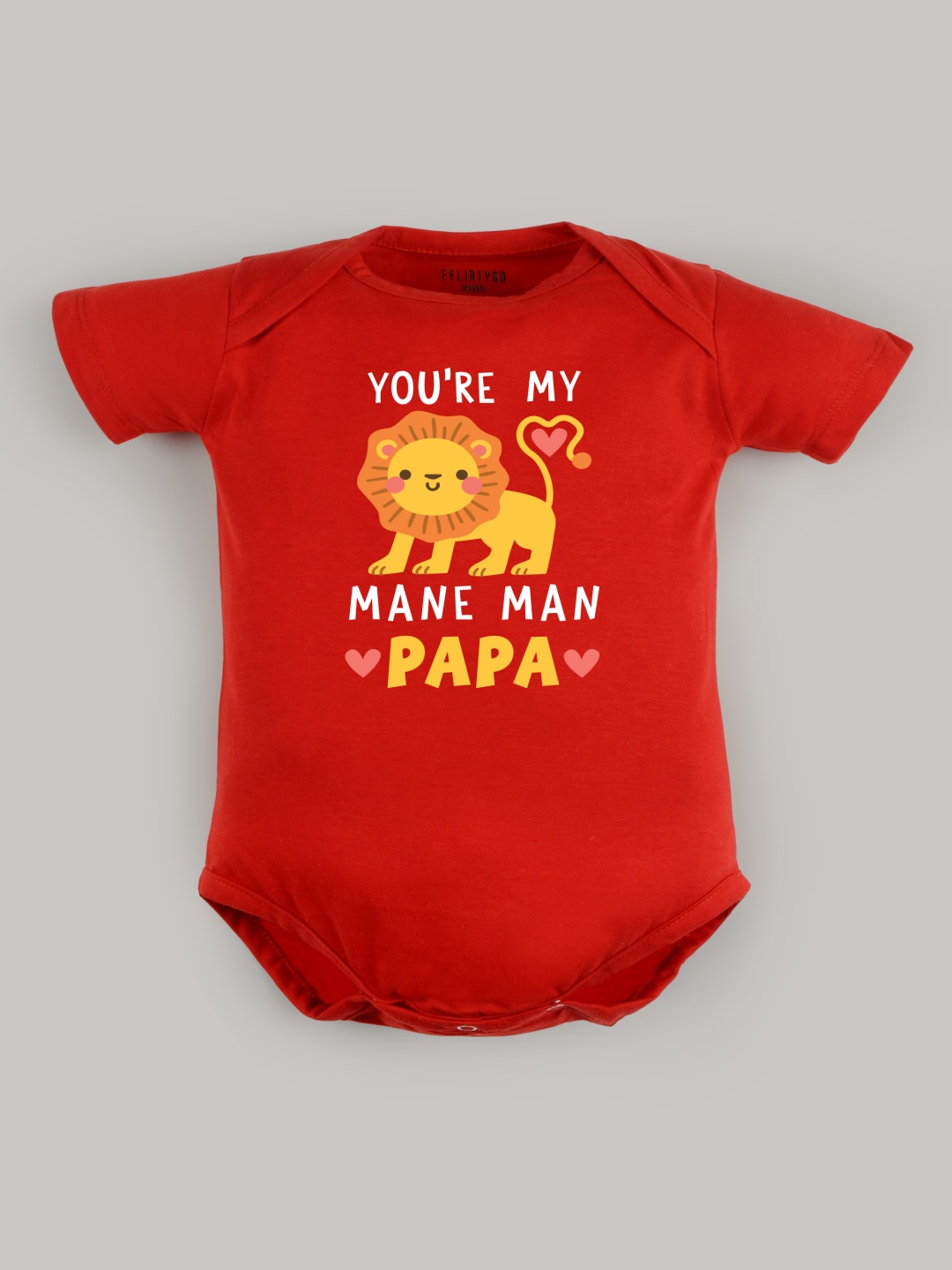 

FFLIRTYGO Infants Valentine day Printed Cotton Bodysuit, Red