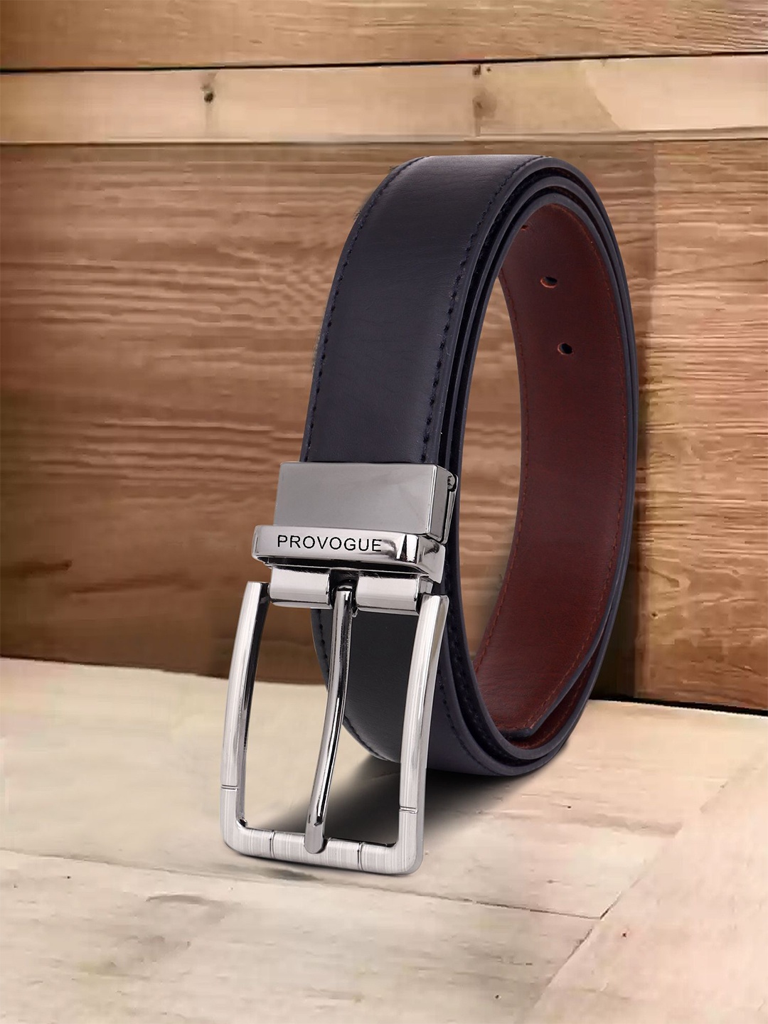 

Provogue Men Reversible Formal Belt, Black