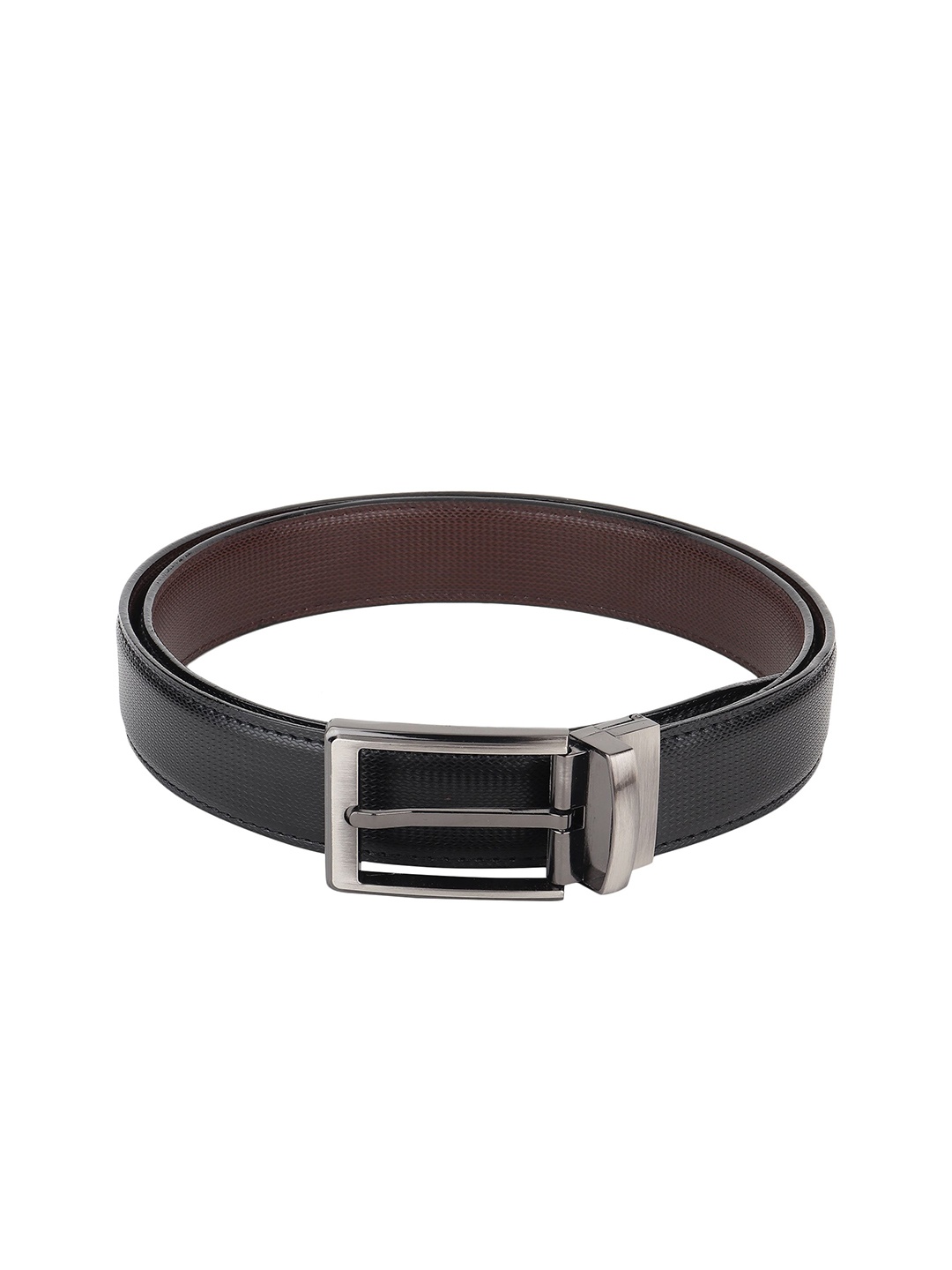 

Provogue Men Textured Reversible Formal Belt, Black