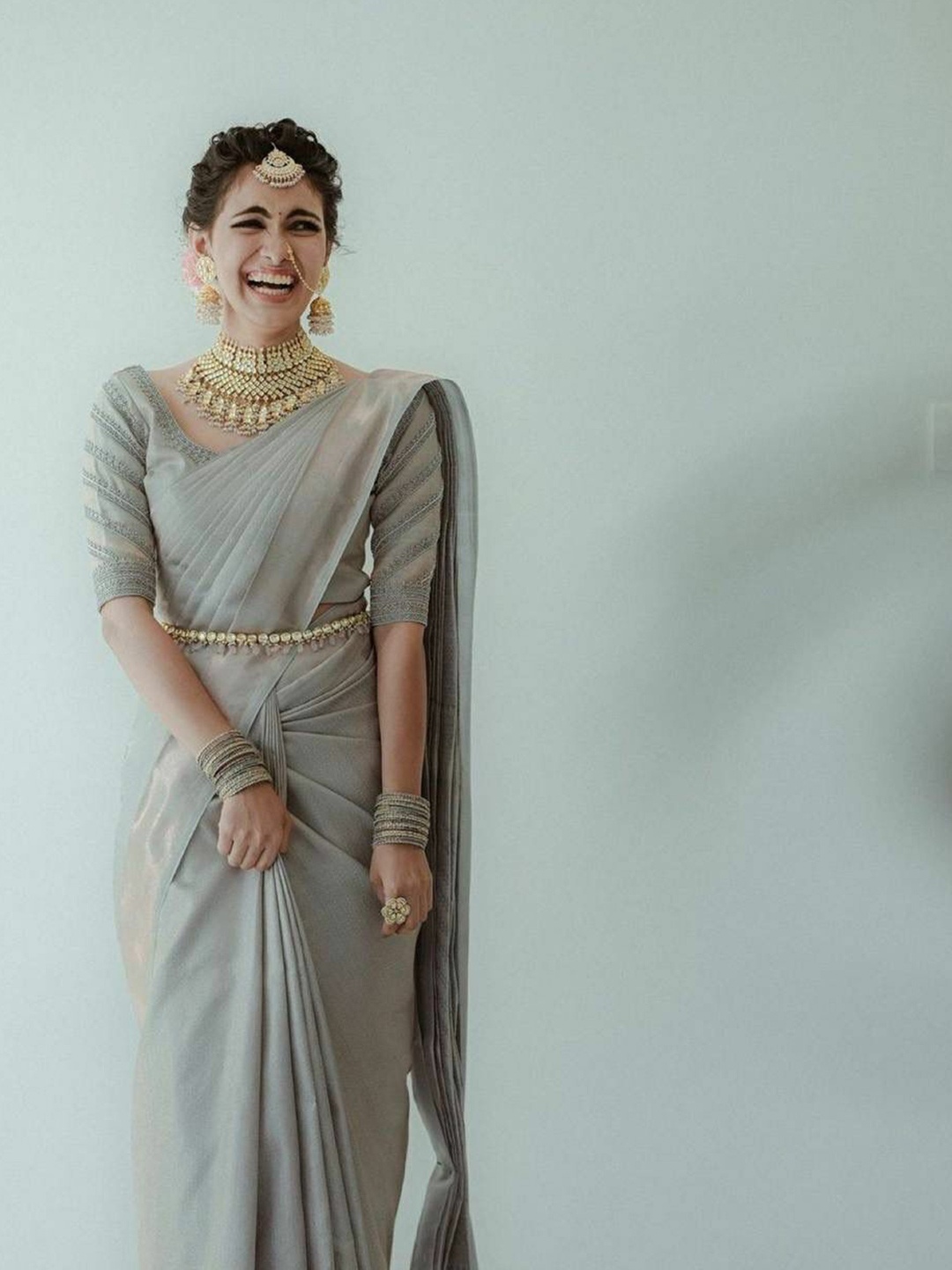 

bansari textiles Woven Design Banarasi Saree, Grey