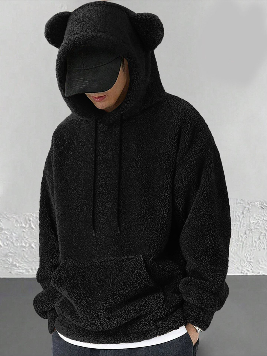 

StyleCast x Revolte Men Hooded Sweatshirt, Black