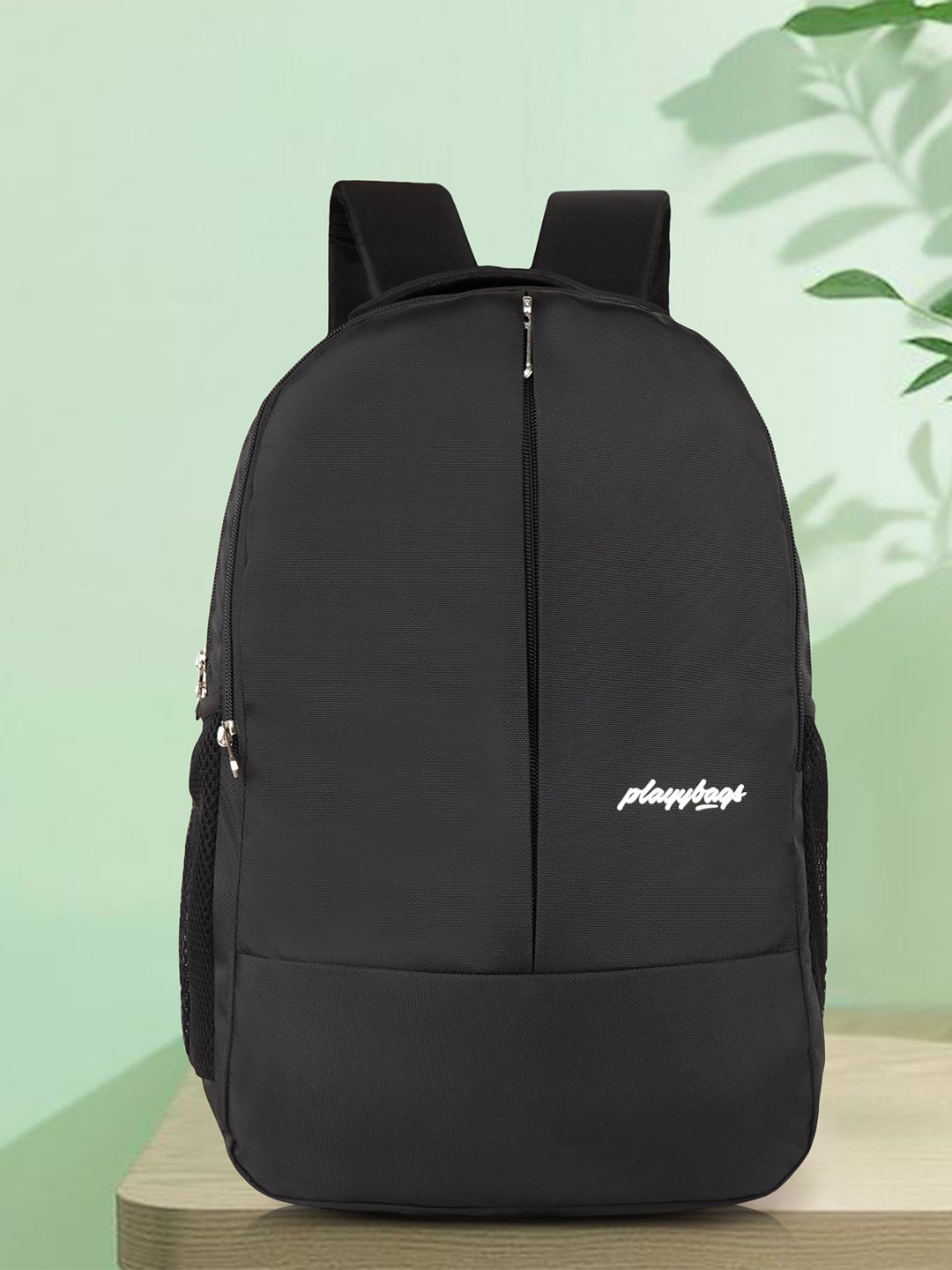 

PLAYYBAGS Unisex Brand Logo Backpack, Black