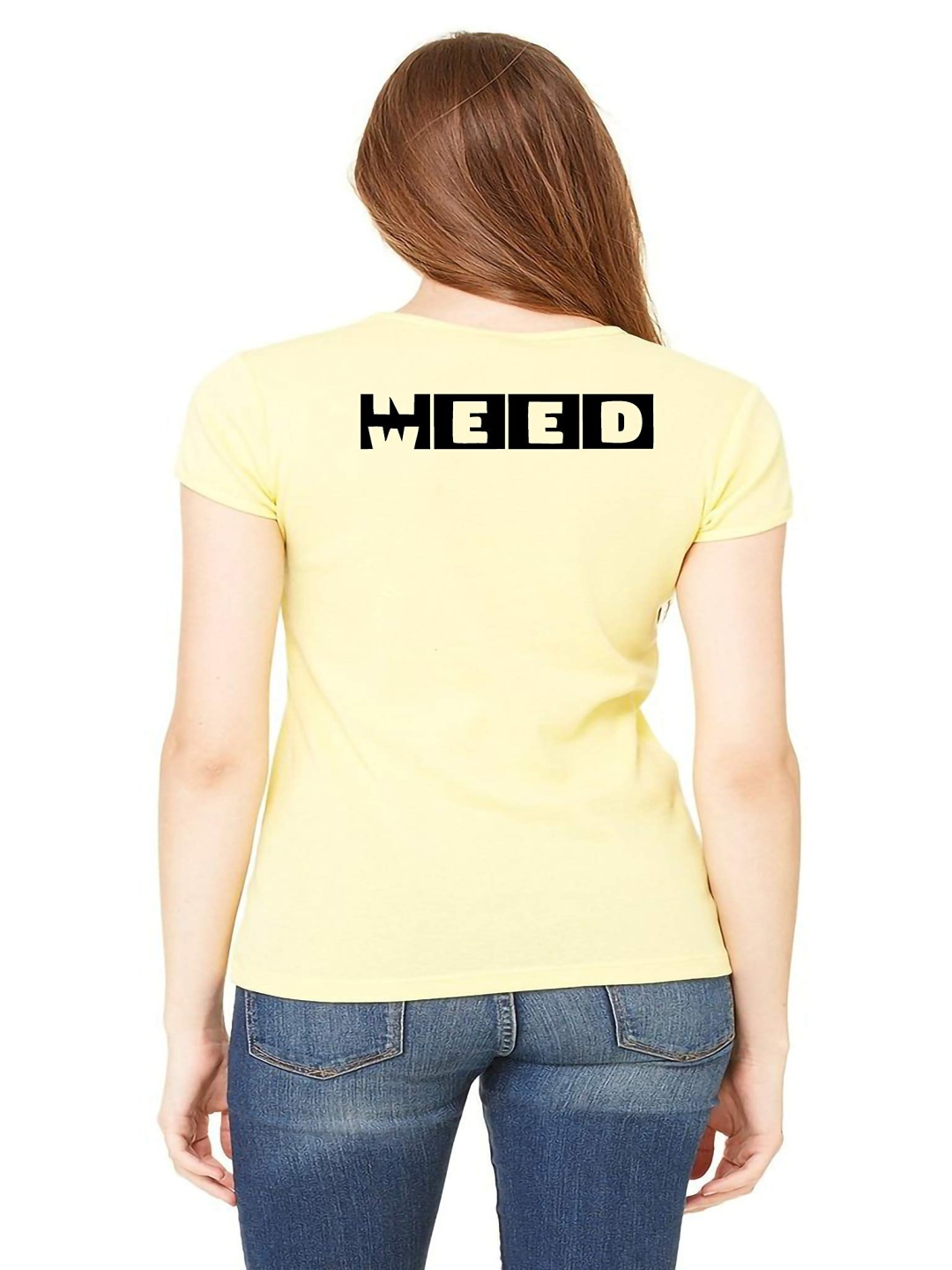 

VLAM Women Typography Printed Short Sleeves Casual T-shirt, Yellow
