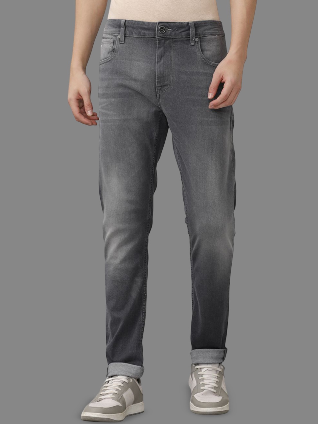 

Voi Jeans Men Skinny Fit Light Fade Stretchable Jeans, Grey