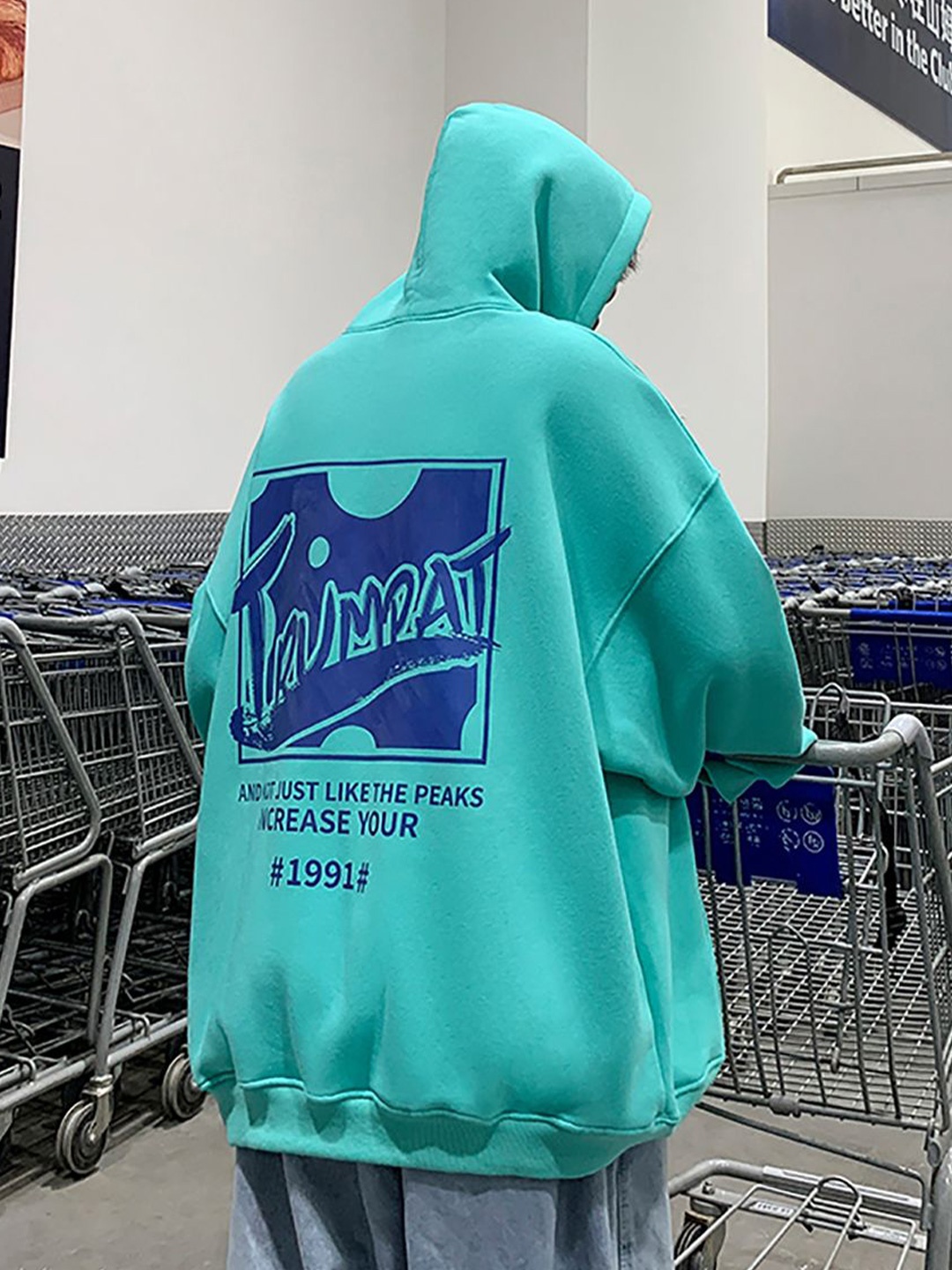 

StyleCast x Revolte Men Printed Hooded Sweatshirt, Blue