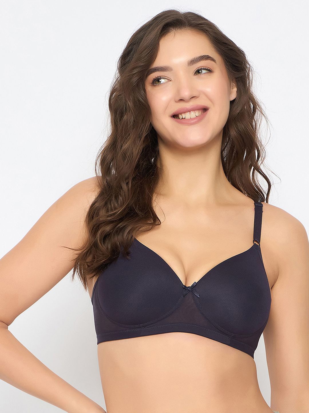 

Clovia Full Coverage Lightly Padded T-shirt Bra, Blue