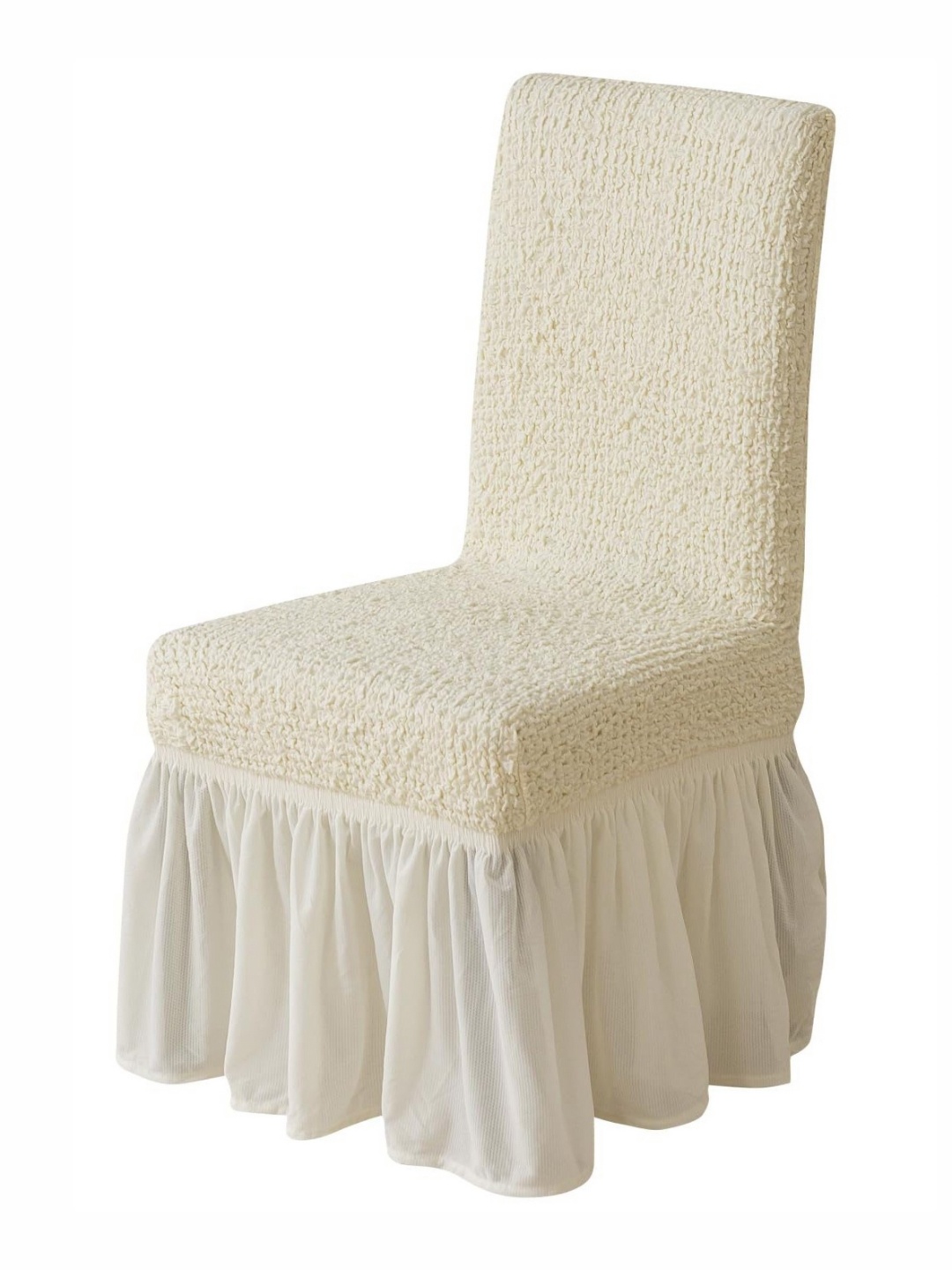 

HOUSE OF QUIRK Cream 450 GSM Removable & Washable Dining Chair Cover