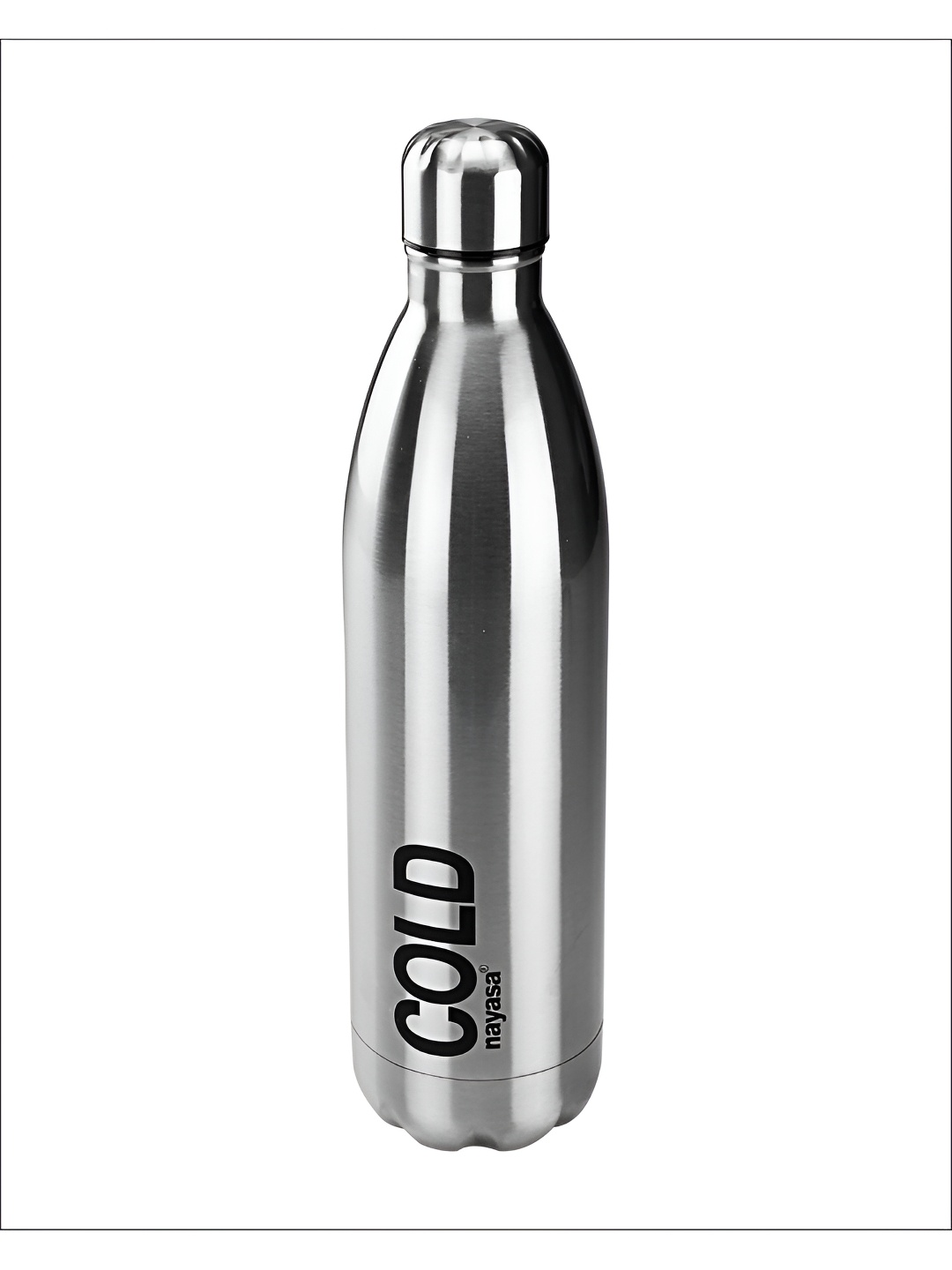 

Nayasa Ebony Metallic Vacuum Flask Water Bottle BPA Free and Leakproof Flask- 500 ml