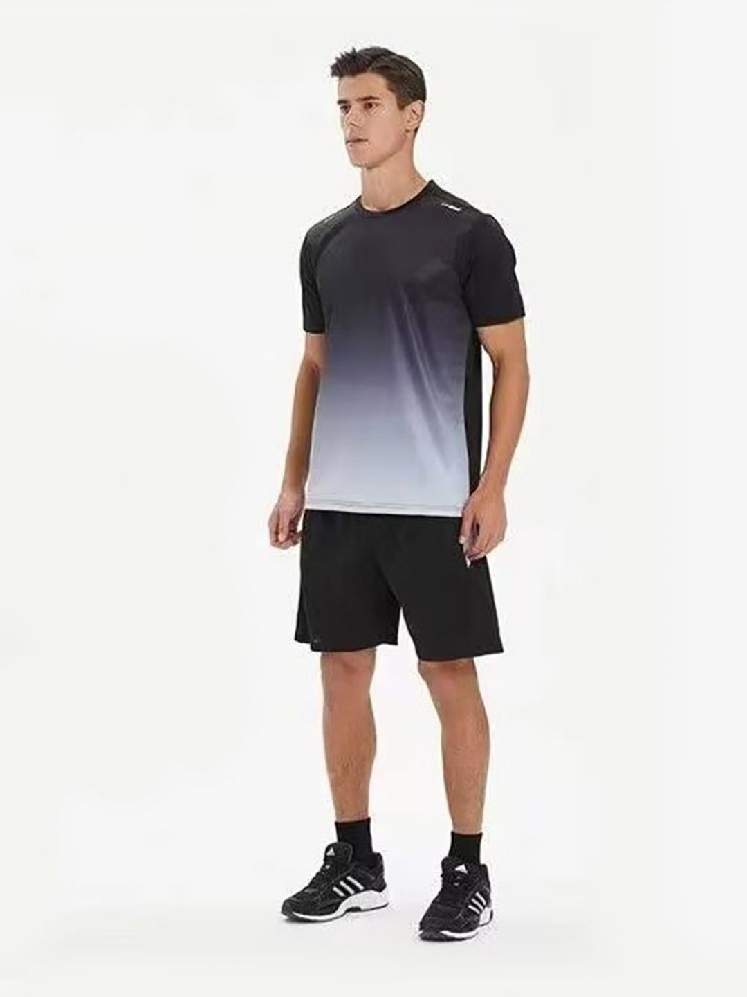 

StyleCast x Revolte Colourblocked T-Shirt And Shorts, Grey