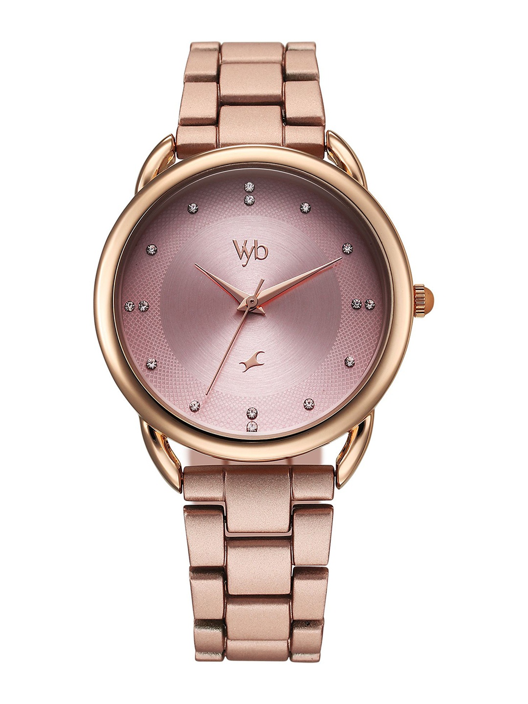 

Fastrack Vyb Charmer Women Embellished Dial Analogue Watch FV60007KM04W, Pink