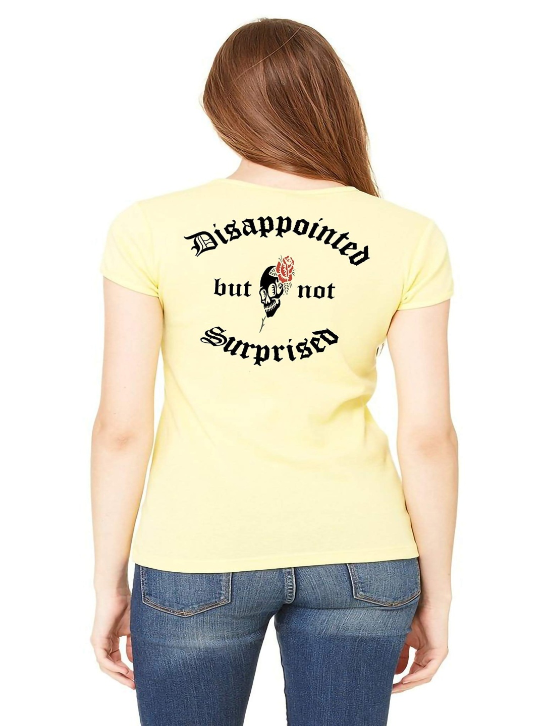 

VLAM Women Typography Printed Applique T-shirt, Yellow
