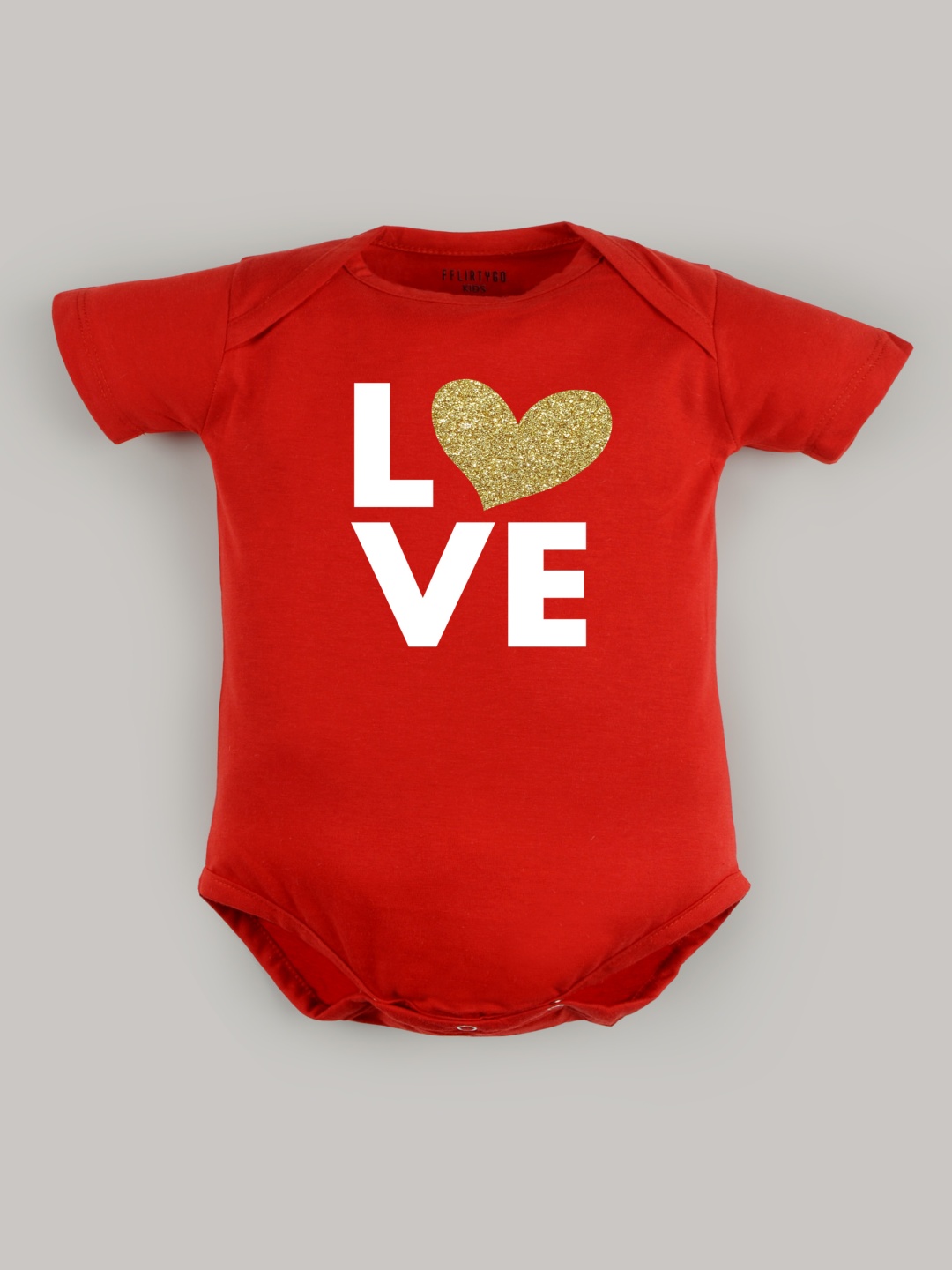 

FFLIRTYGO Infants Valentine Day Printed Cotton Bodysuit, Red