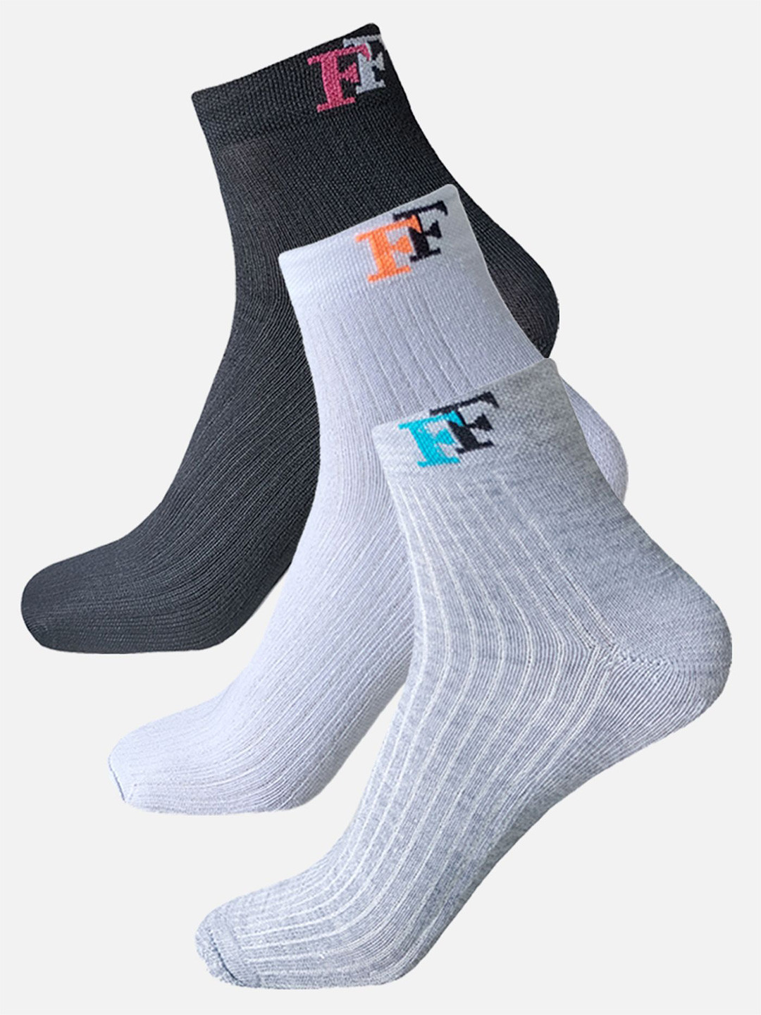 

StyFun Men Pack Of 3 Above Ankle-Length Running Socks, Black