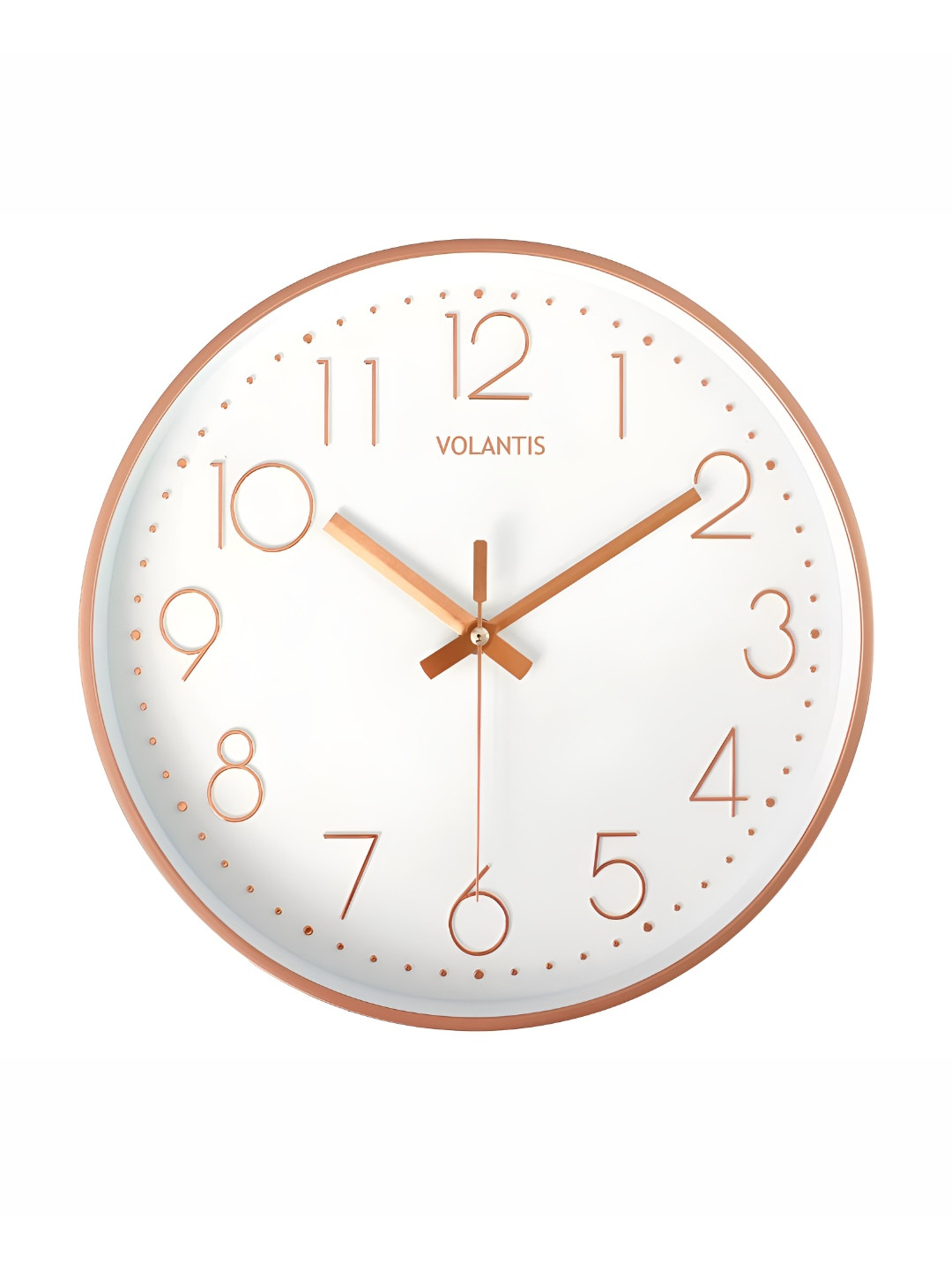 

VOLANTIS White & Yellow Contemporary Round Shaped Analogue Wall Clock