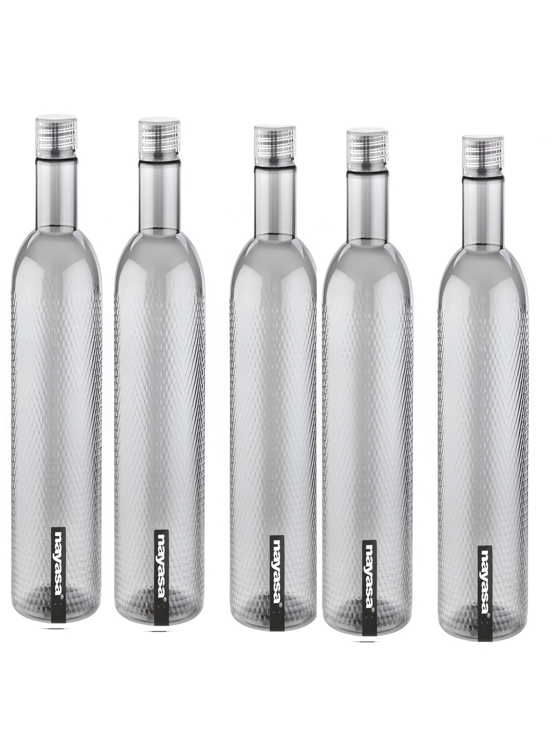 

Nayasa Turtle Set Of 5 Transparent BPA Free & Leakproof Plastic Water Bottle - 500 ML