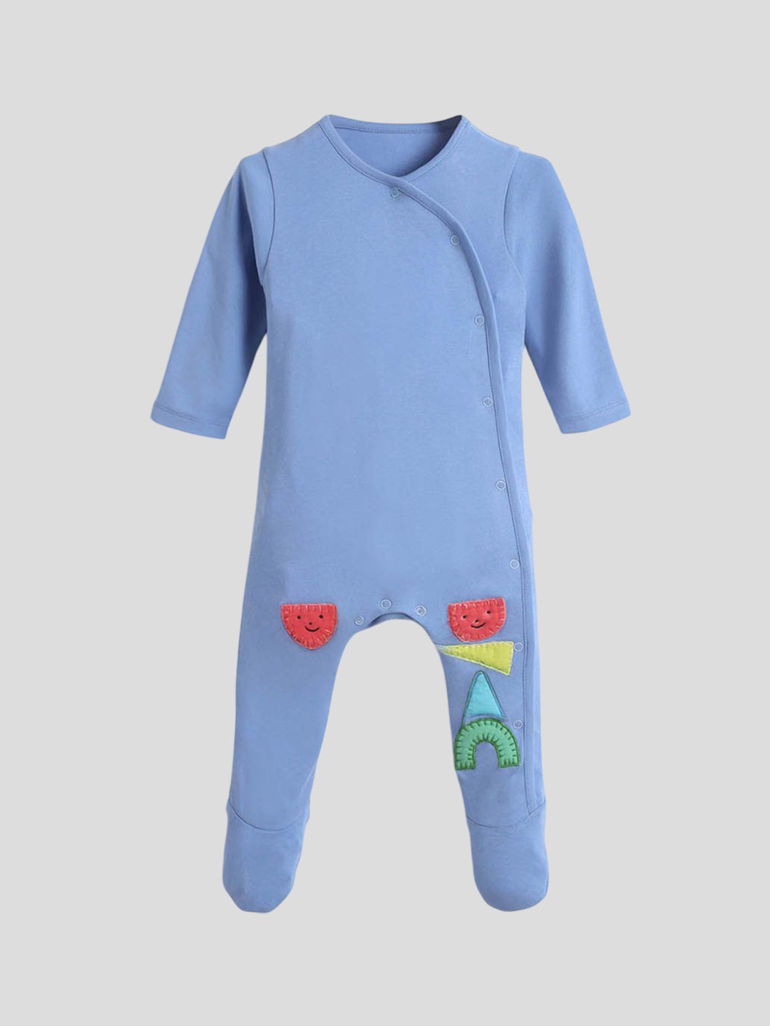 

Somersault Boys Embroidered Cotton Sleepsuit, Blue