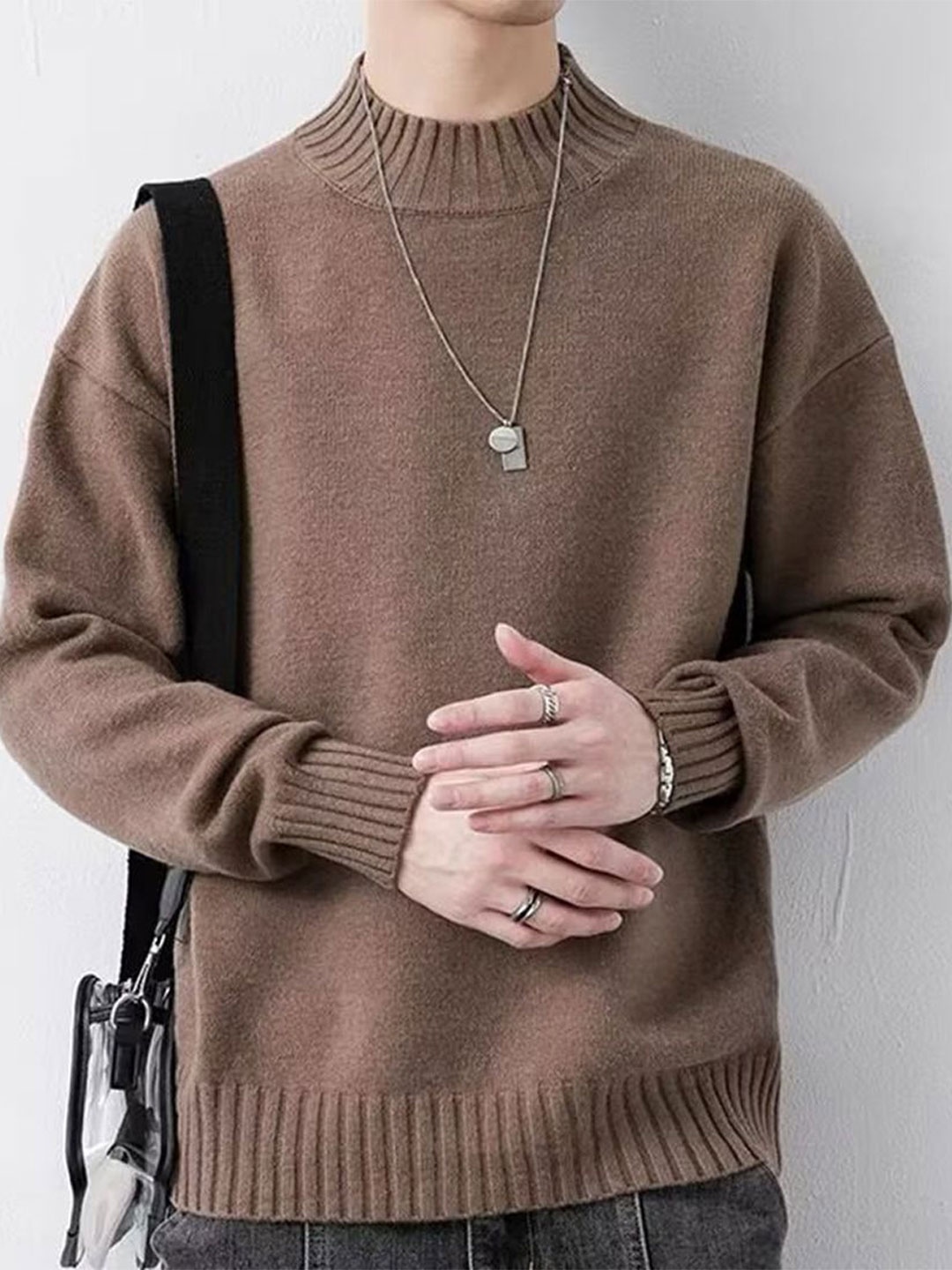 

StyleCast x Revolte Men Pullover, Brown