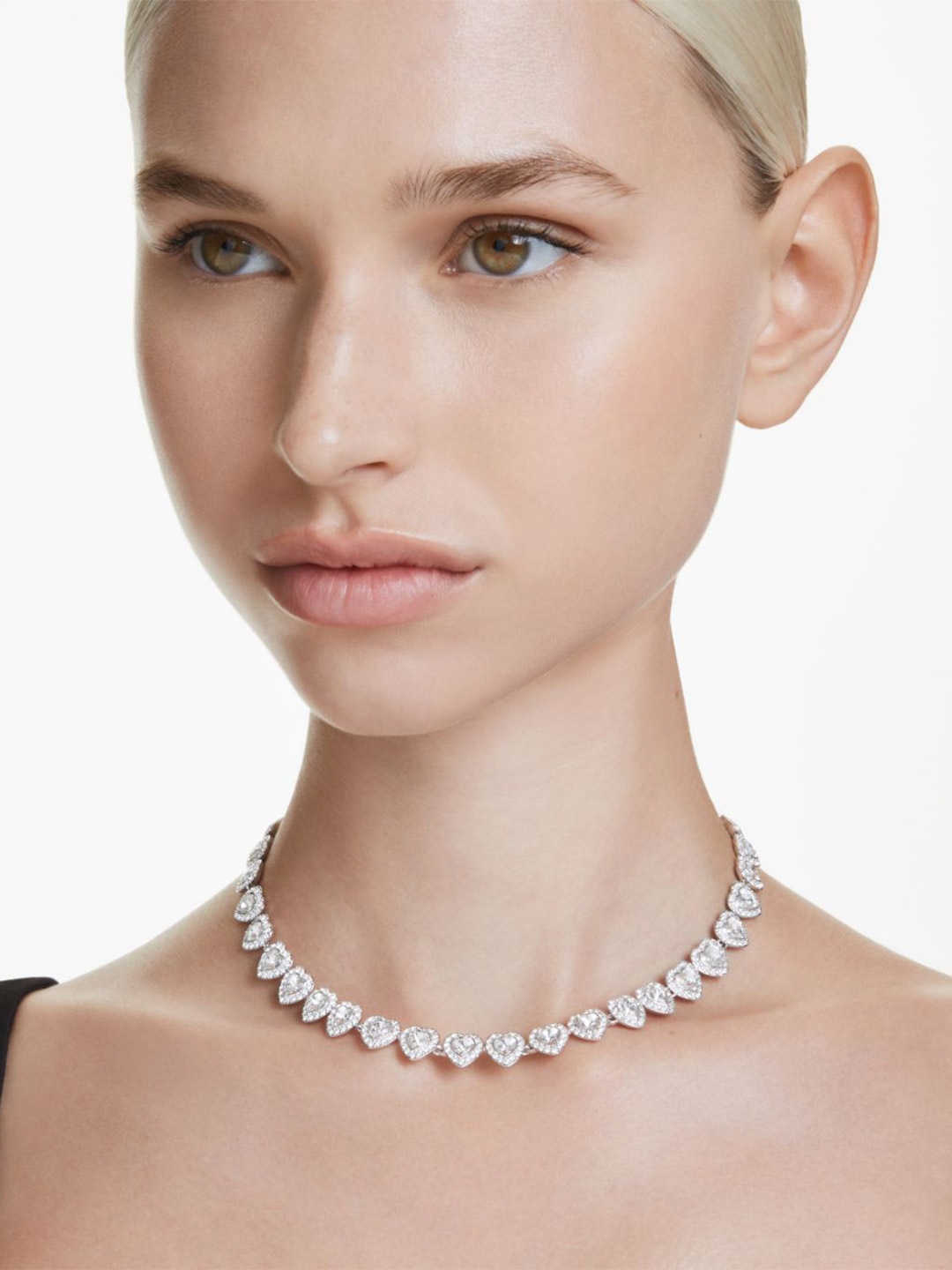 

SWAROVSKI Rhodium-Plated Crystal Stone Studded Necklace, Silver