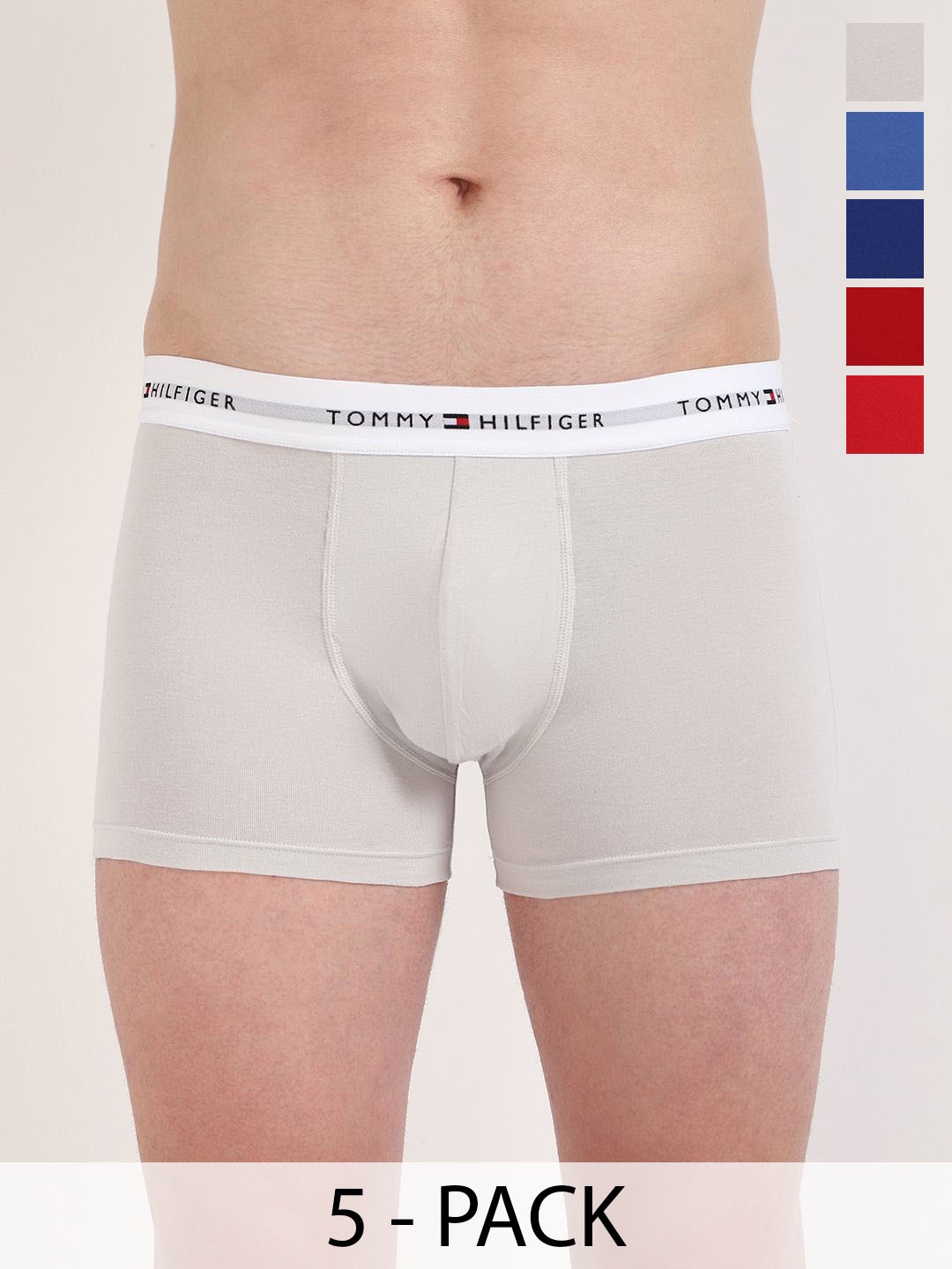 

Tommy Hilfiger Pack Of 5 Men Trunks S25HMUW082-Med Rd/Lgh Cst/Vrn Blu/Med Rd/Wdg, Red