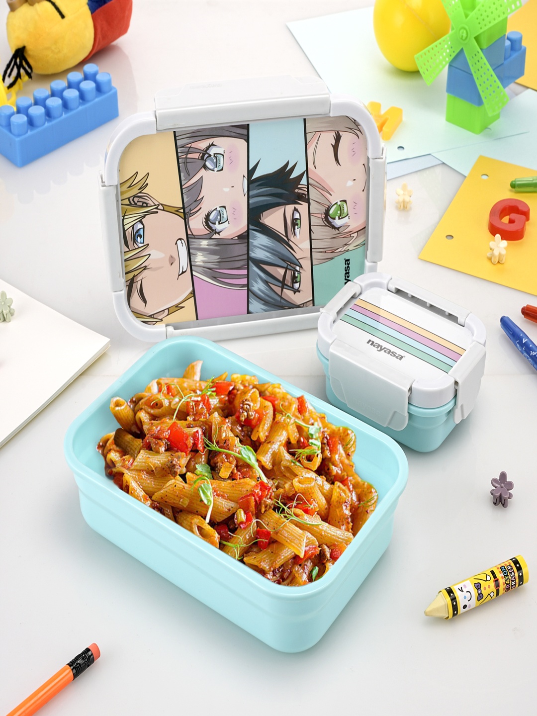 

Nayasa Blue Optimus Leakproof Airtight Small Lunchbox