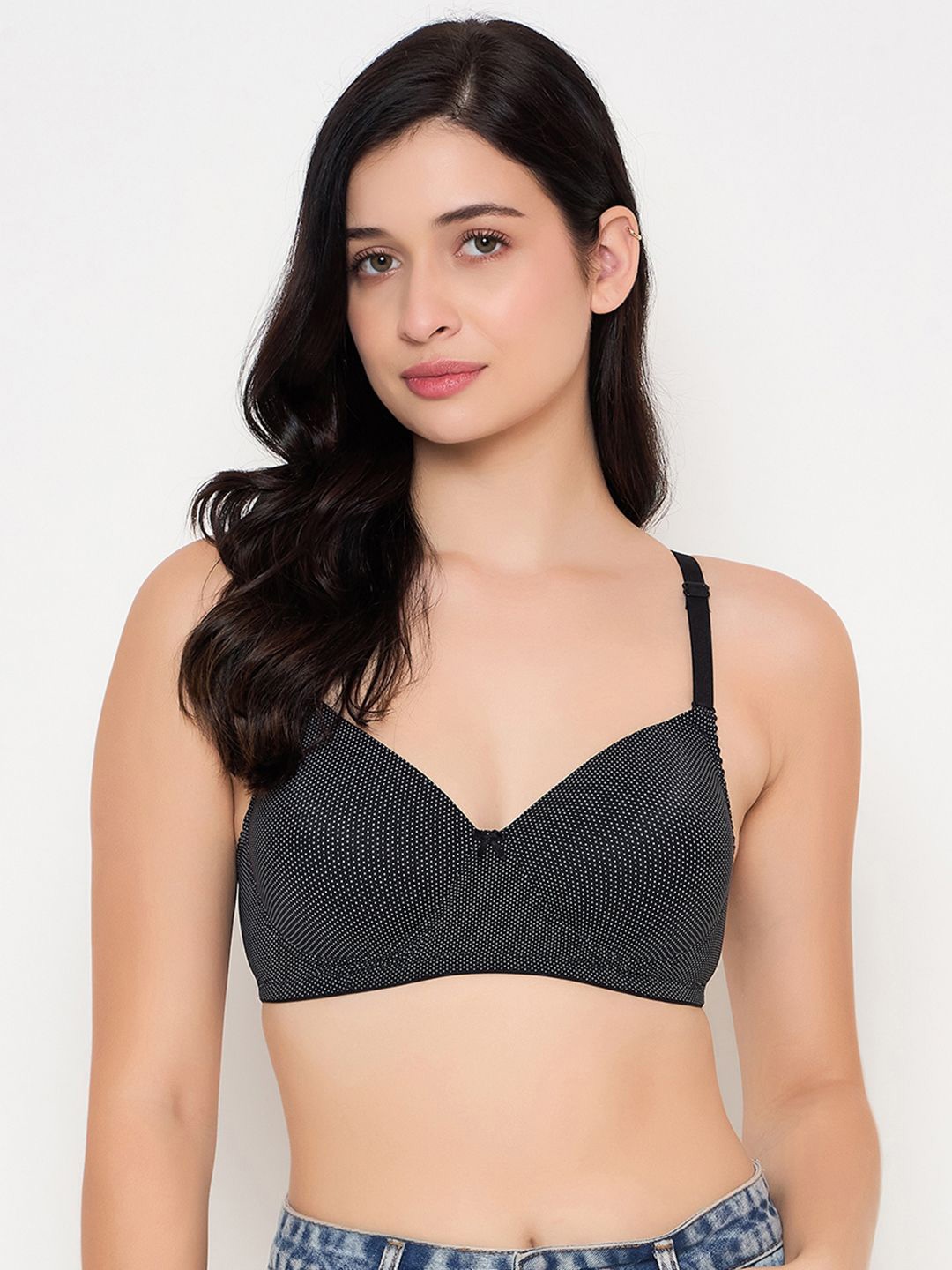 

Clovia Full Coverage Lightly Padded Bra, Black