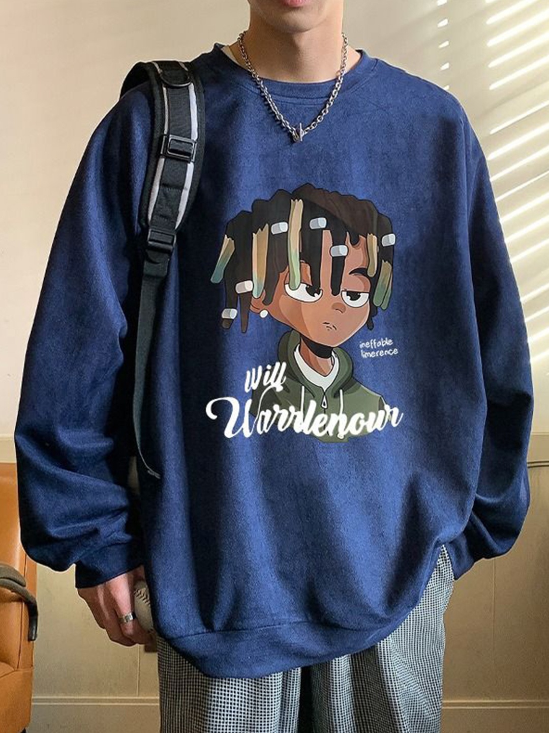 

StyleCast x Revolte Men Printed Sweatshirt, Blue