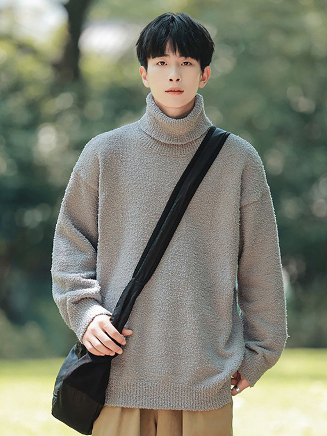 

StyleCast x Revolte Men Longline Pullover, Grey